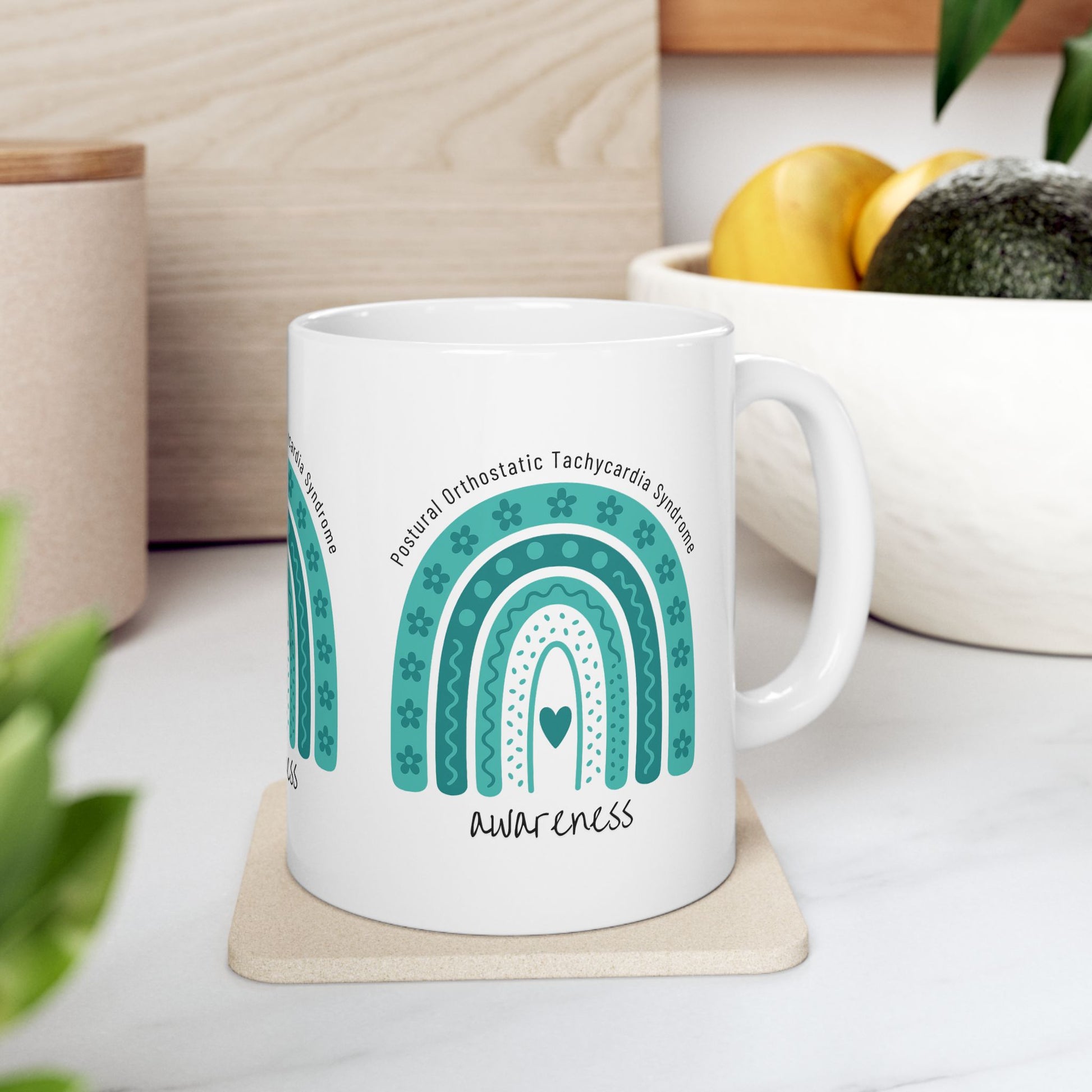 Mug - POTS Awareness Rainbow Ceramic Mug (11oz, 15oz)