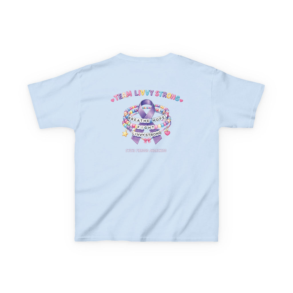 YOUTH Team Livvy Strong Fundraiser T-Shirt —CF Awareness Tee