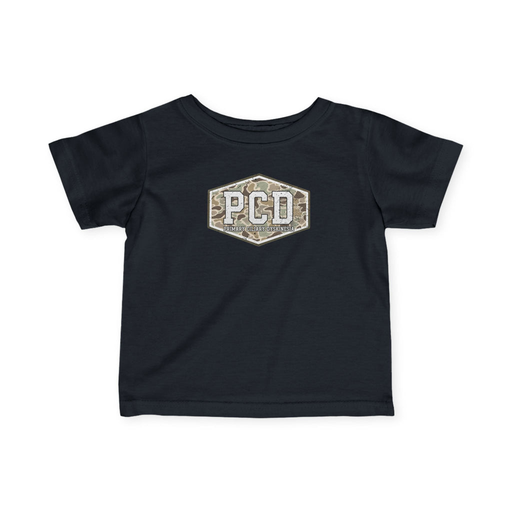 Infant PCD Camo Logo T-Shirt — Primary Ciliary Dyskinesia Awareness Tee