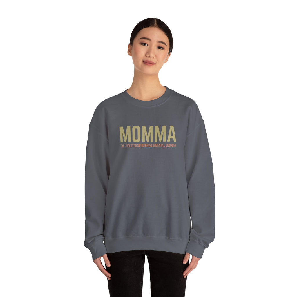 Momma Crewneck Sweatshirt — “We All Thrive” TAF-1 Neuro