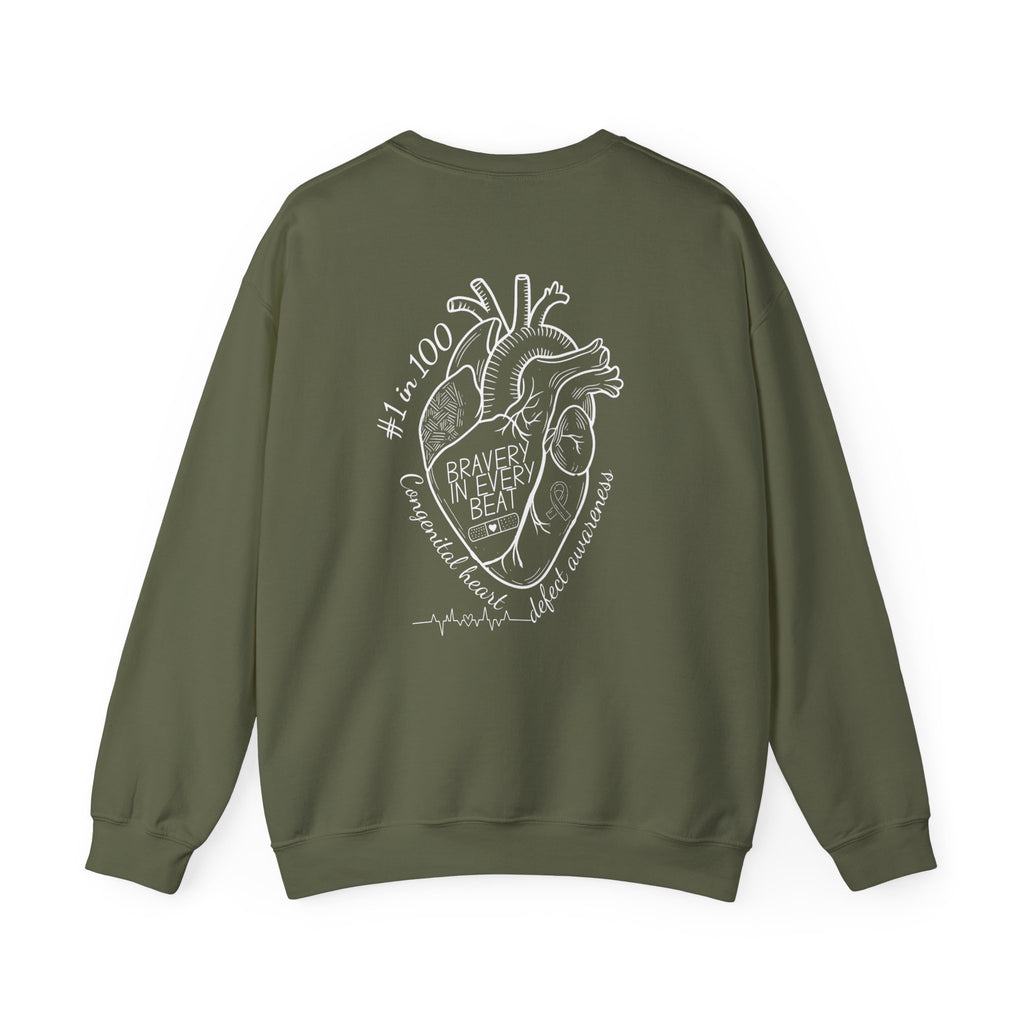 Bravery in Every Beat CHD CREWNECK