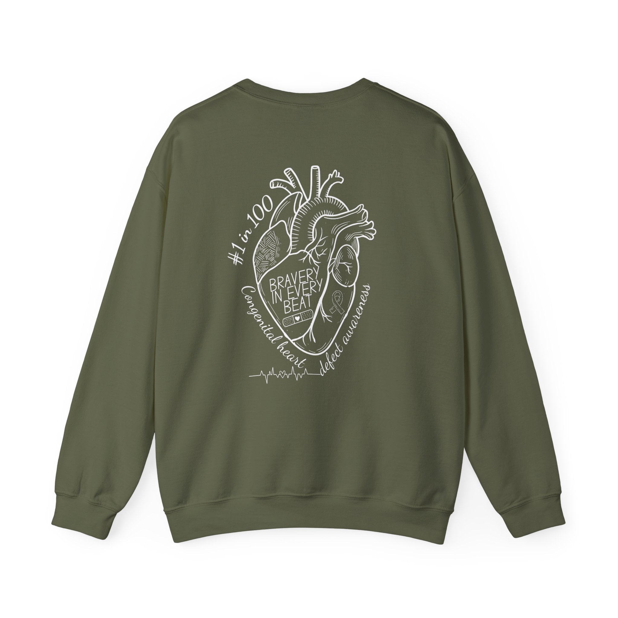 Bravery in Every Beat CHD CREWNECK