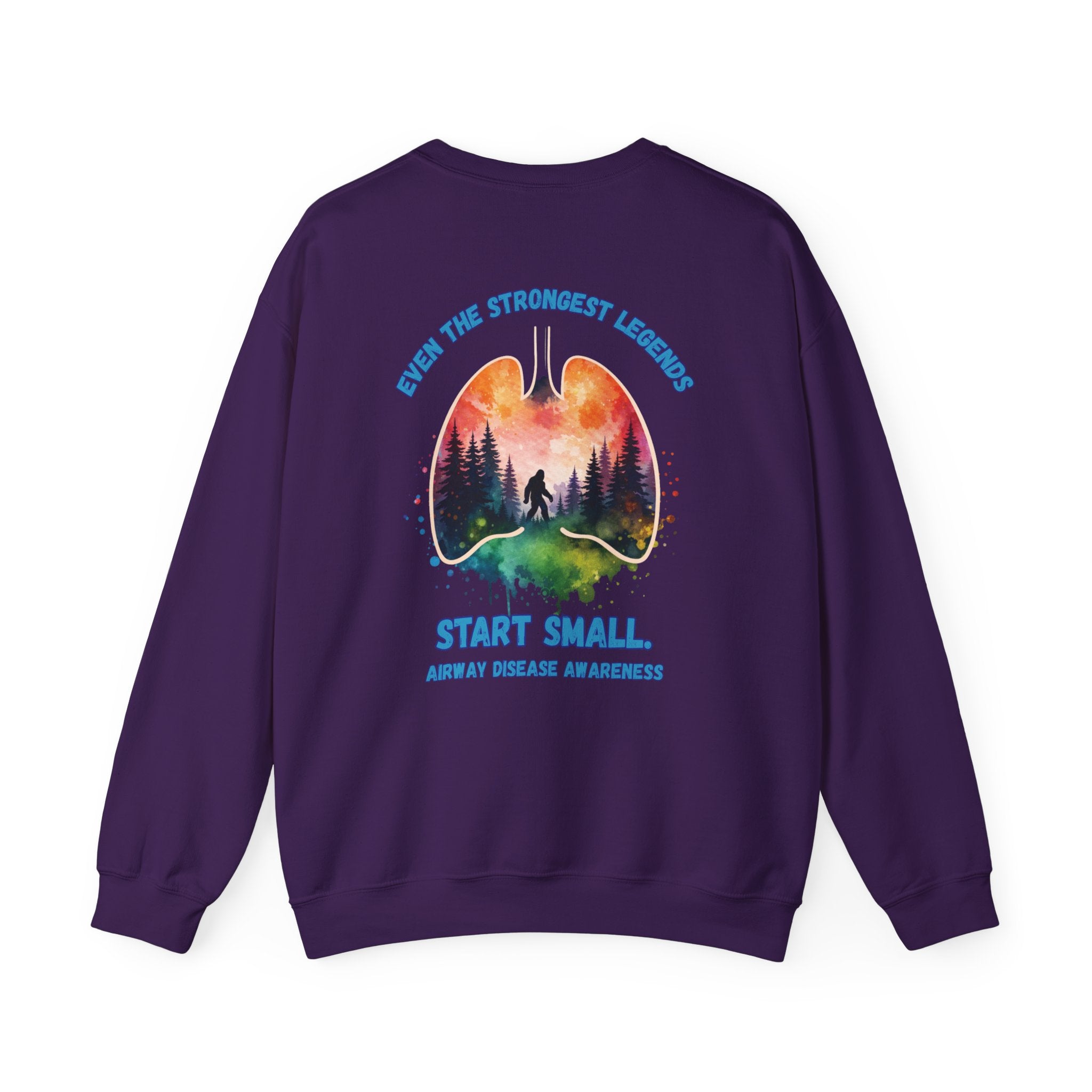 Airway Disease Awareness Tee — "Even the Strongest Legends" SAWYER STRONG crewneck