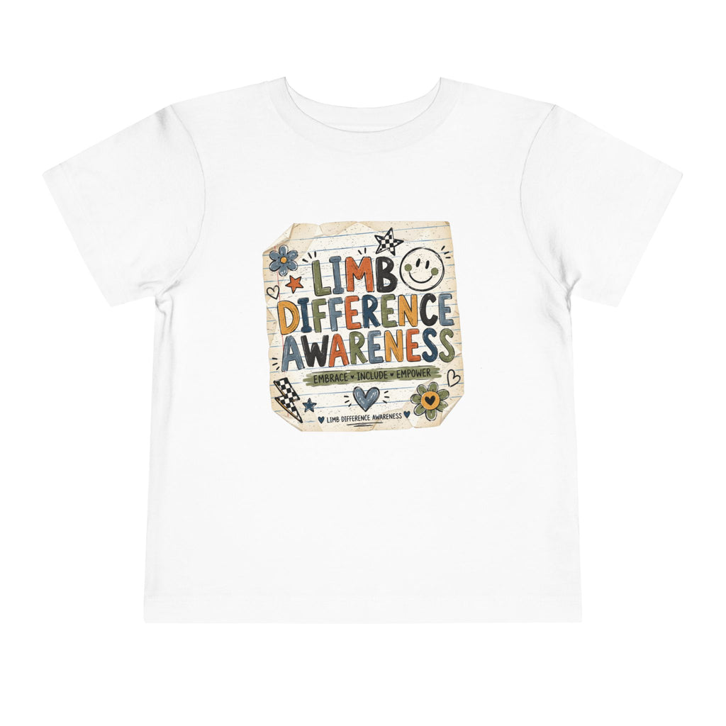 Toddler Tee — Limb Difference Awareness Cute Doodle Design