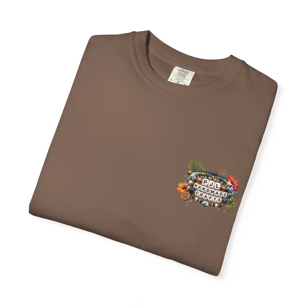 PJL Handmade Crafts Beaded Logo T-Shirt