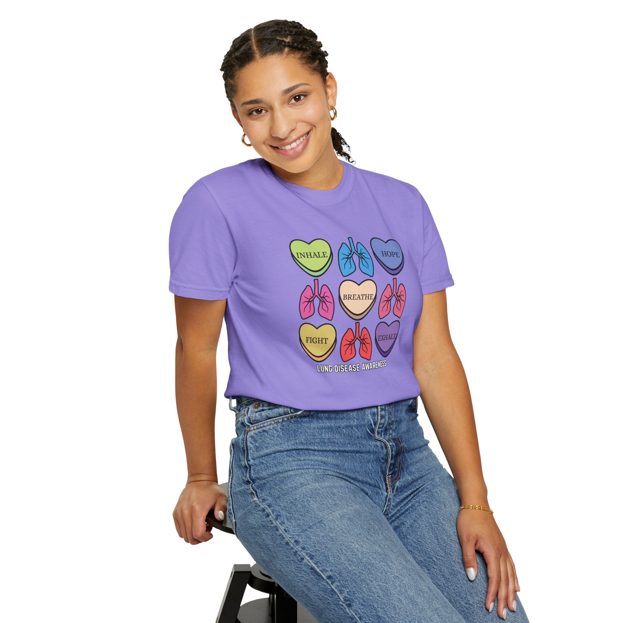 Lung Disease Candy Heart T-Shirt