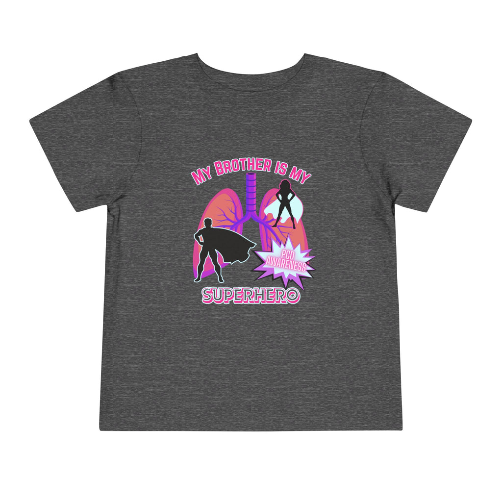 Toddler Tee Brother Superhero PCD Awareness Shirt