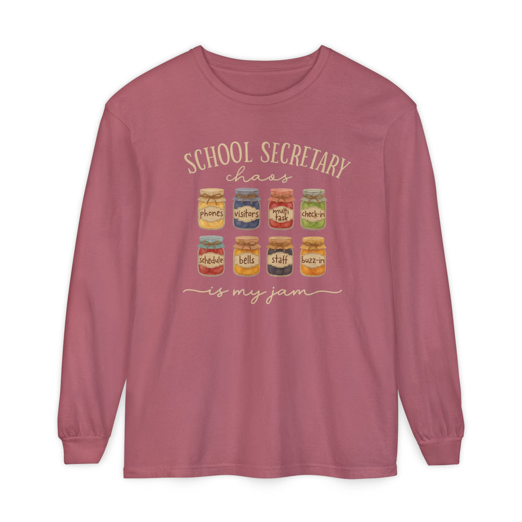 Long Sleeve T-Shirt - School Secretary Jam Design