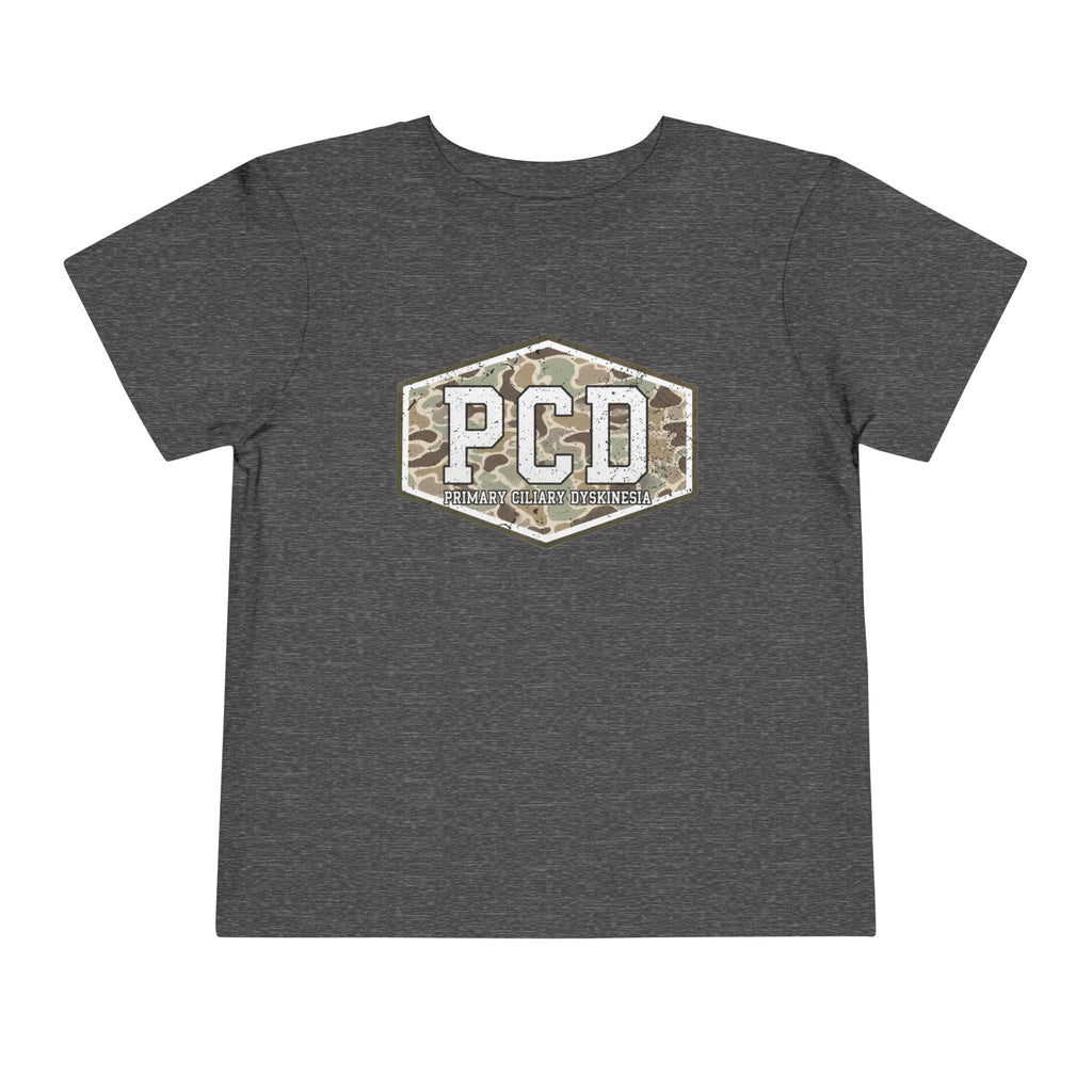 Toddler PCD Camo Logo T-Shirt — Primary Ciliary Dyskinesia Awareness Tee