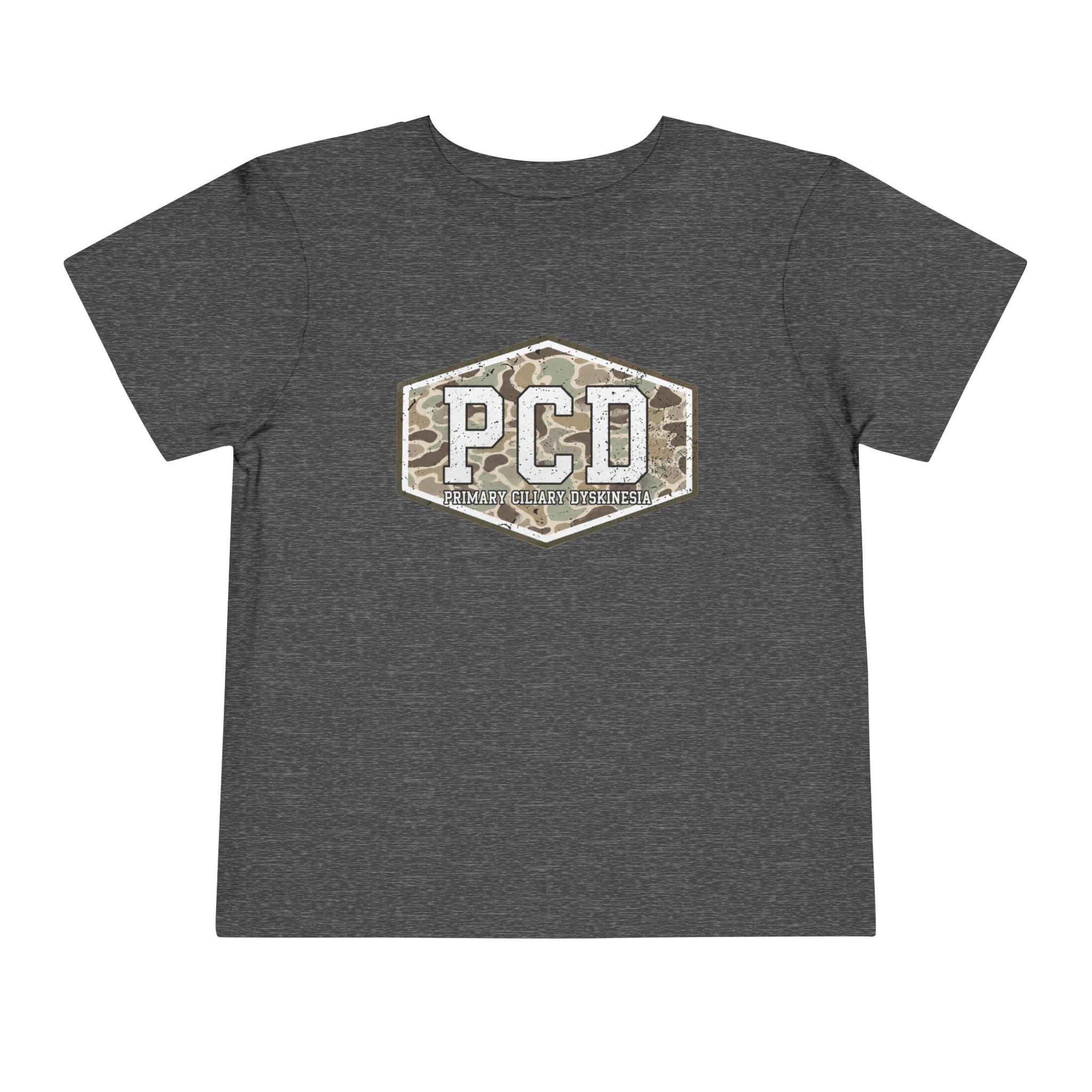 Toddler PCD Camo Logo T-Shirt — Primary Ciliary Dyskinesia Awareness Tee