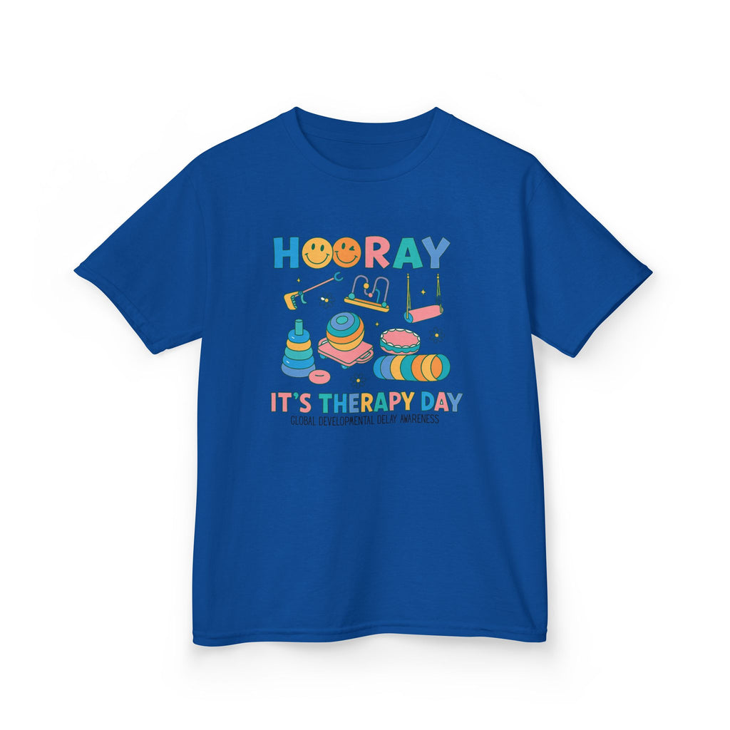 Kids T‑Shirt “Hooray It's Therapy Day” — GDD Awareness