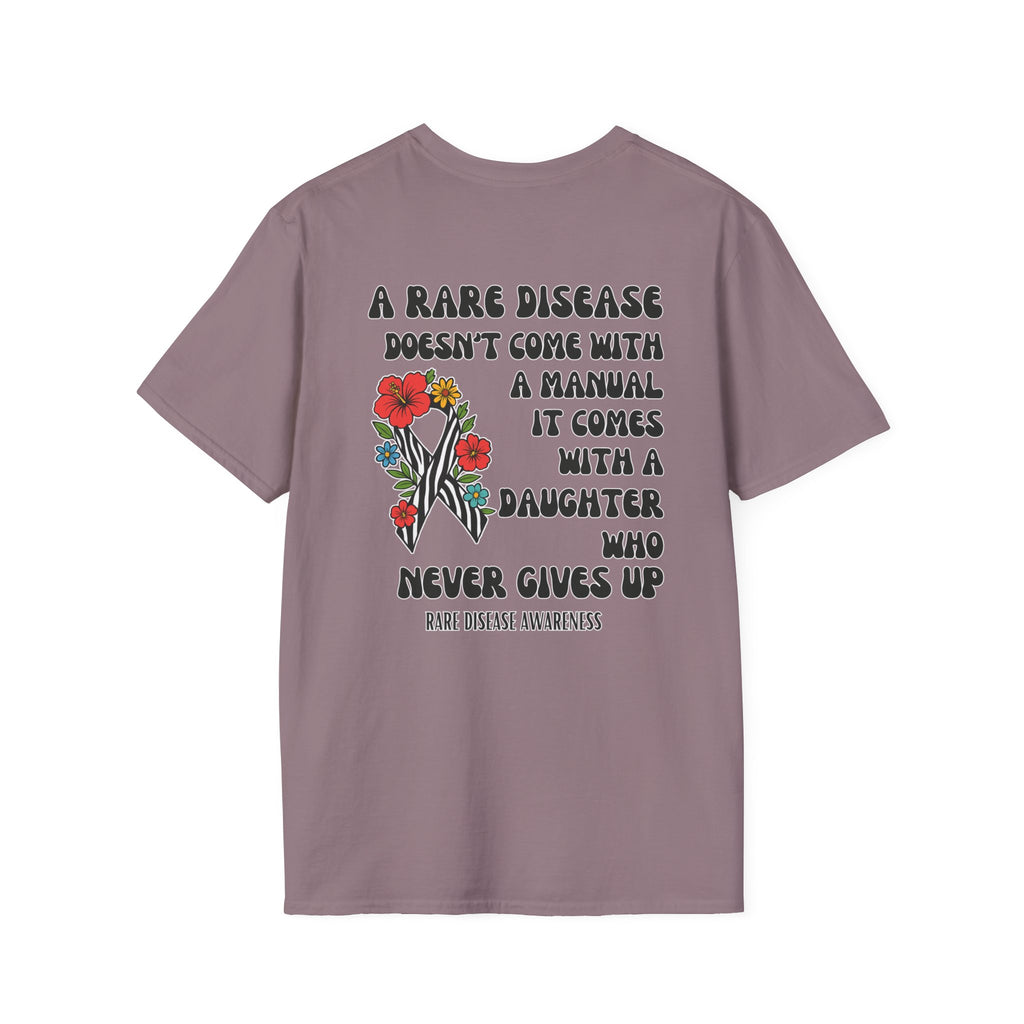 DAUGHTER Rare Disease Awareness T-Shirt — "A Rare Disease Doesn’t Come with a Manual"  Daughter Support Tee