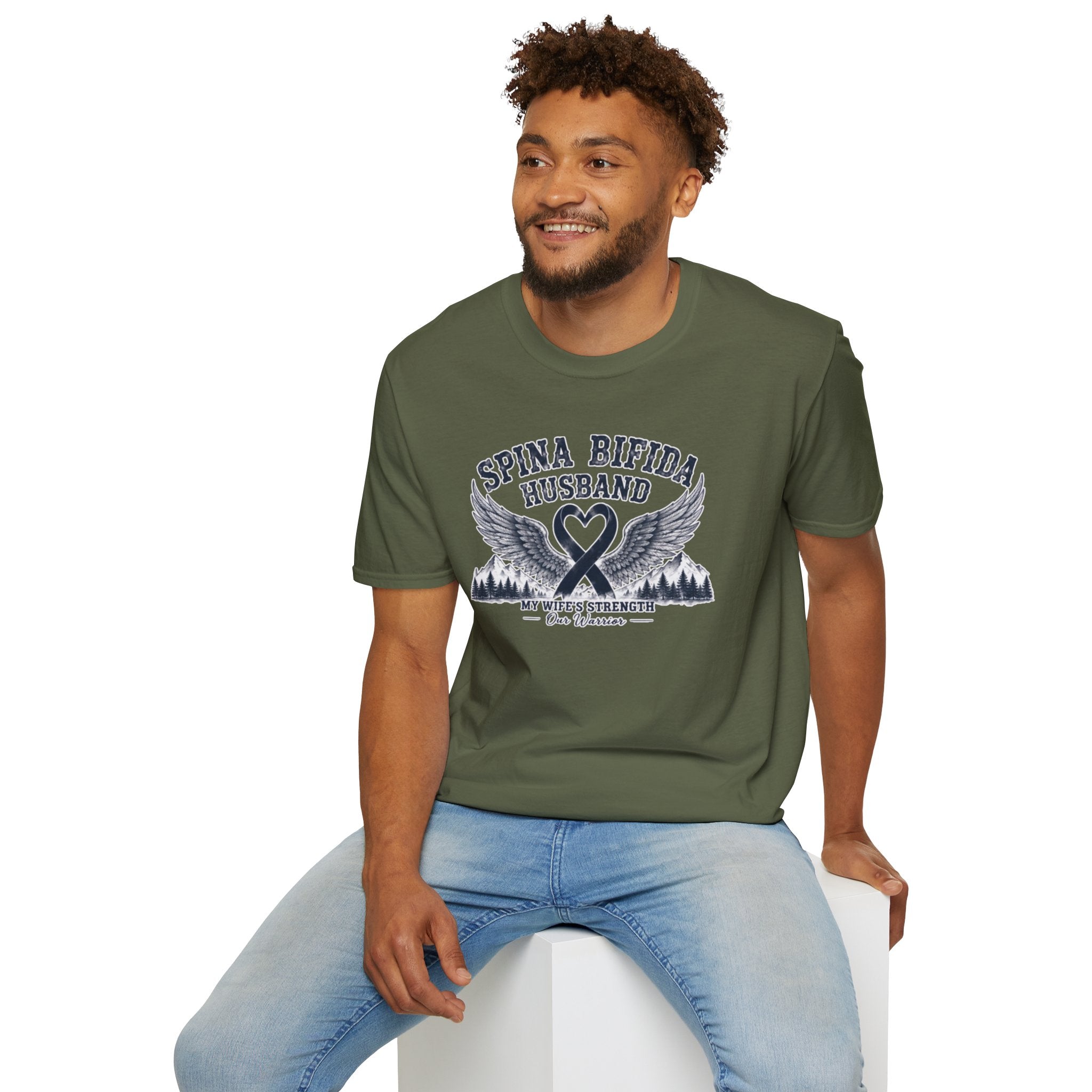Spina Bifida Husband T-Shirt — My Wife’s Strength Support Tee