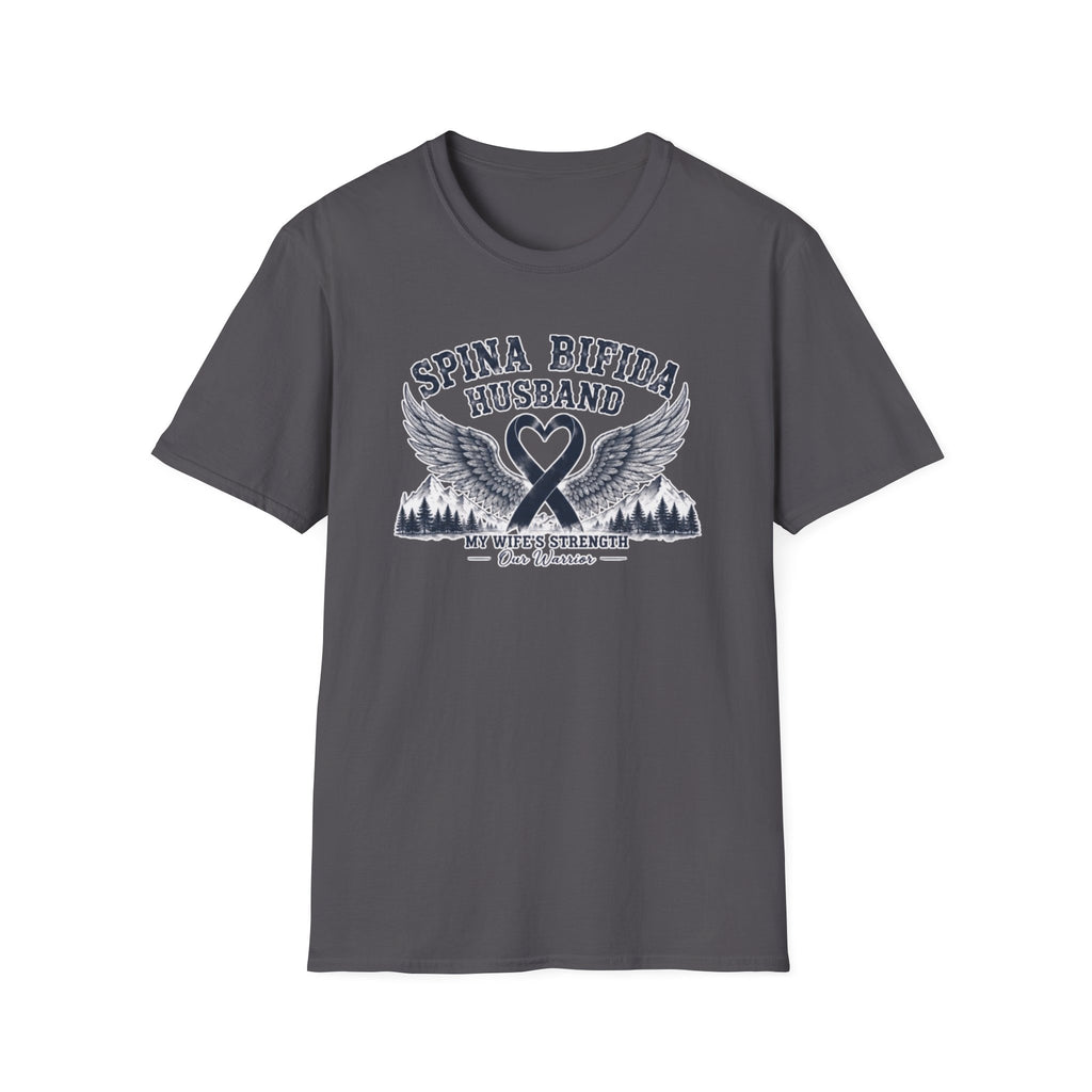 Spina Bifida Husband T-Shirt — My Wife’s Strength Support Tee