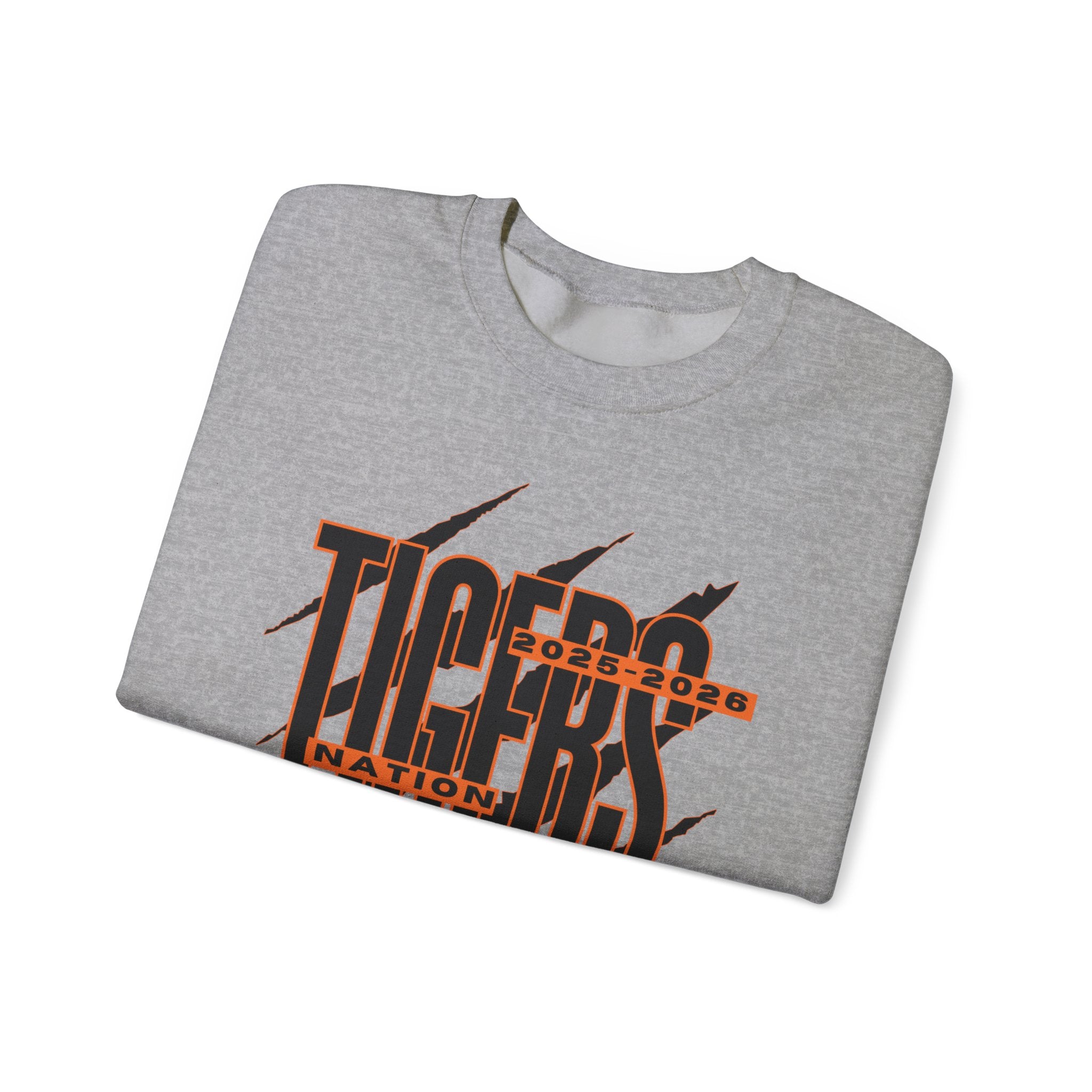 Tiger Nation Crewneck Sweatshirt — Bold Tiger Graphic Pullover