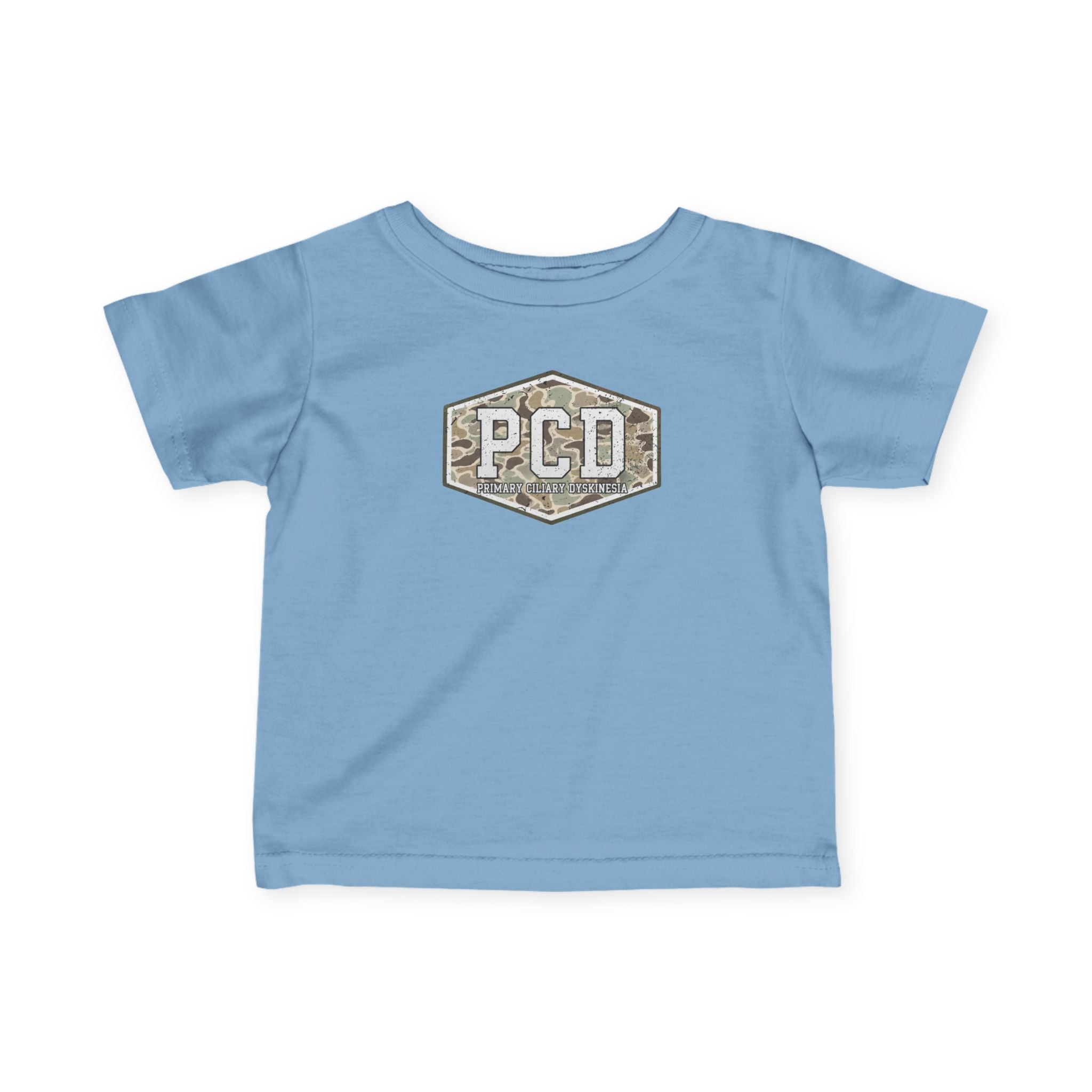 Infant PCD Camo Logo T-Shirt — Primary Ciliary Dyskinesia Awareness Tee