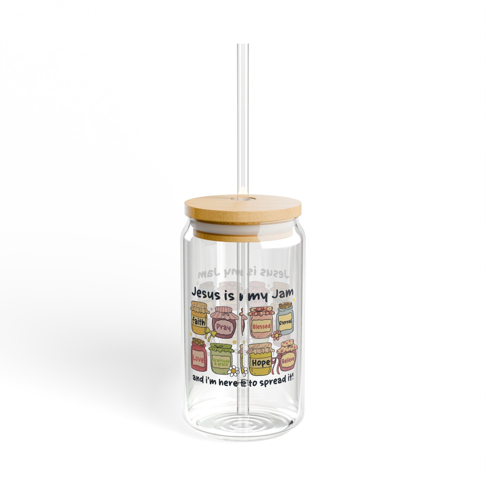 Jesus is My Jam Sipper Glass, 16oz
