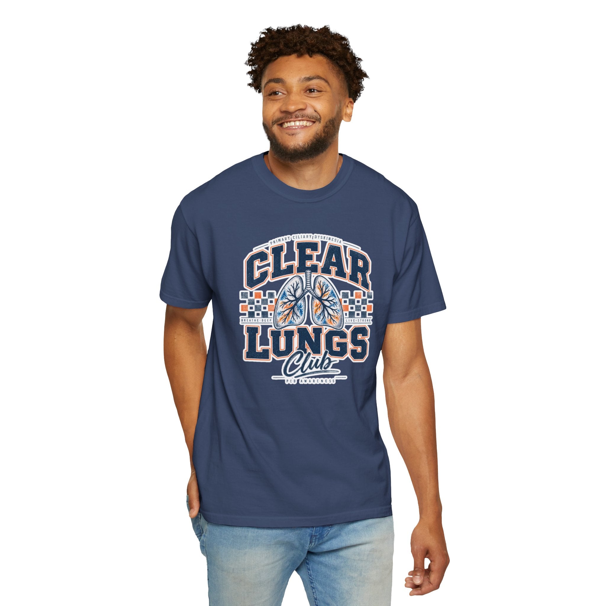 PCD Clear Lungs Club T-Shirt — Vintage Athletic Respiratory Health Tee