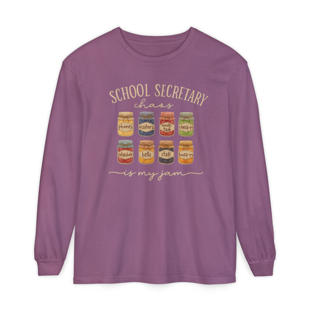 Long Sleeve T-Shirt - School Secretary Jam Design
