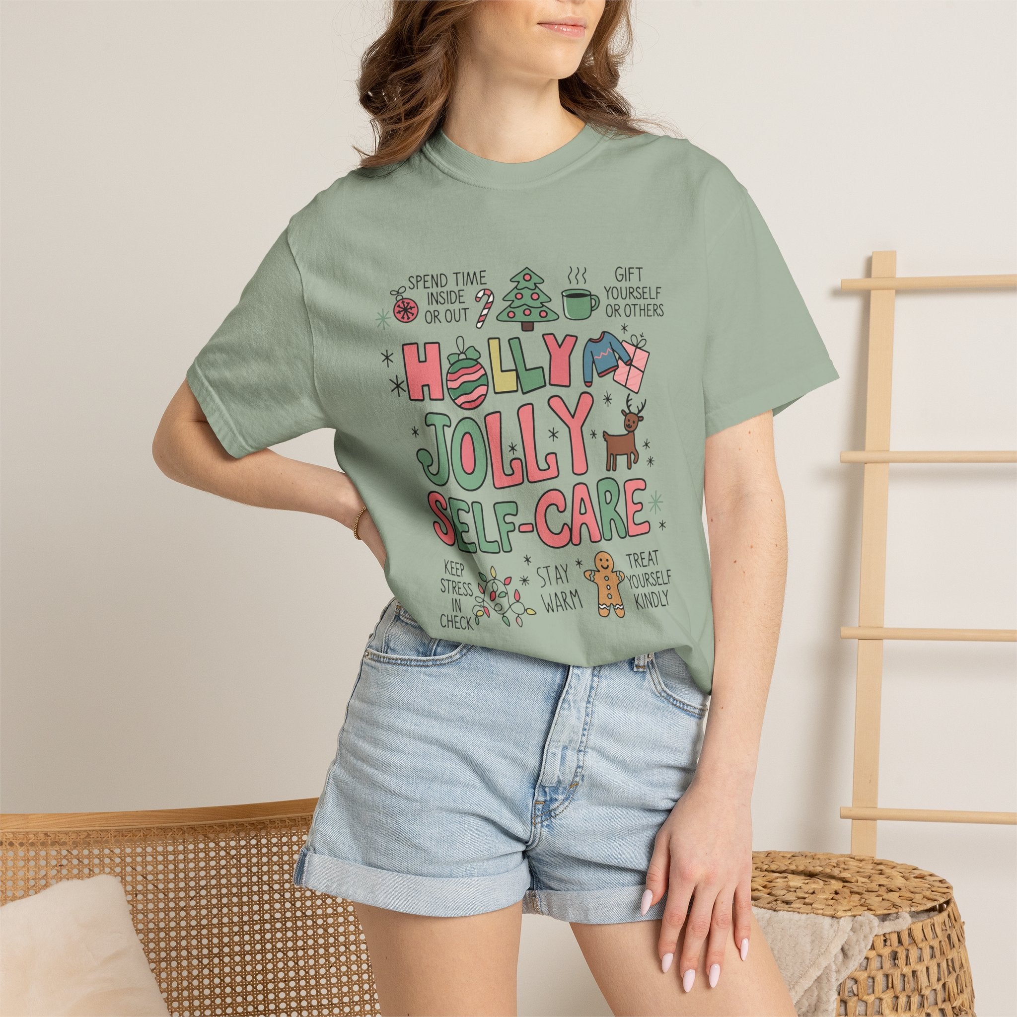 Christmas Self Care Tee — Holiday T-shirt
