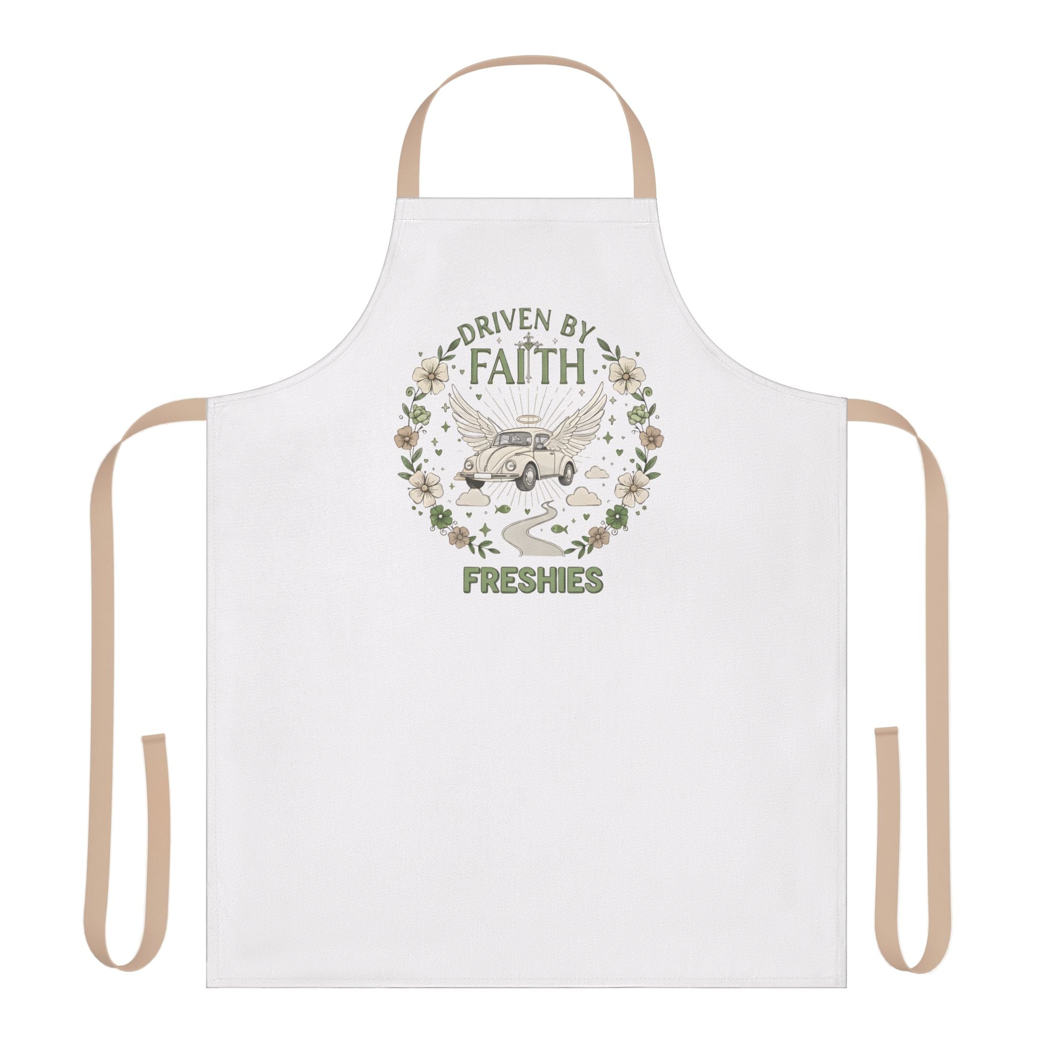 Driven By Faith Freshies Apron — Rustic Floral Car Design -Dani