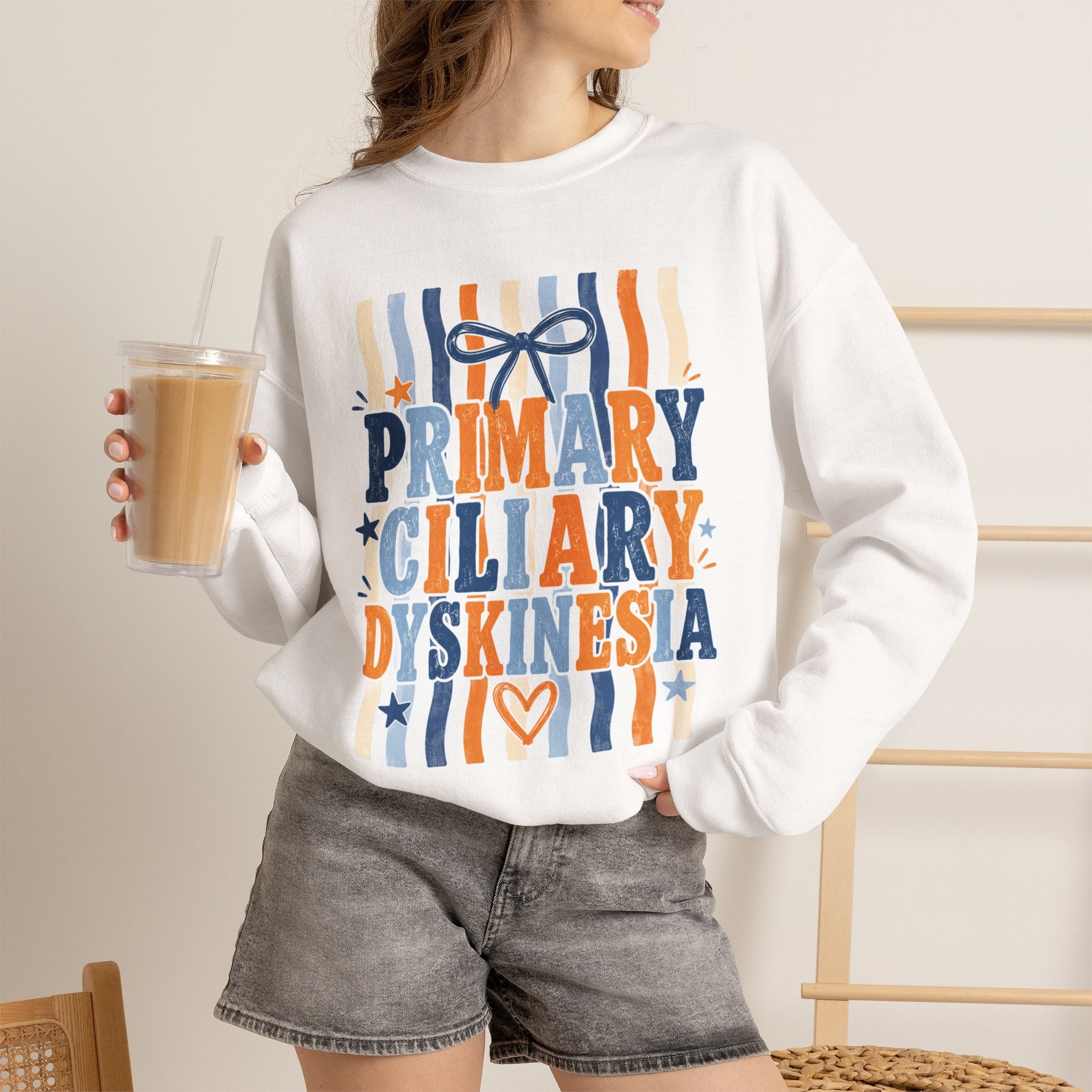 Primary Ciliary Dyskinesia Awareness Crewneck Sweatshirt