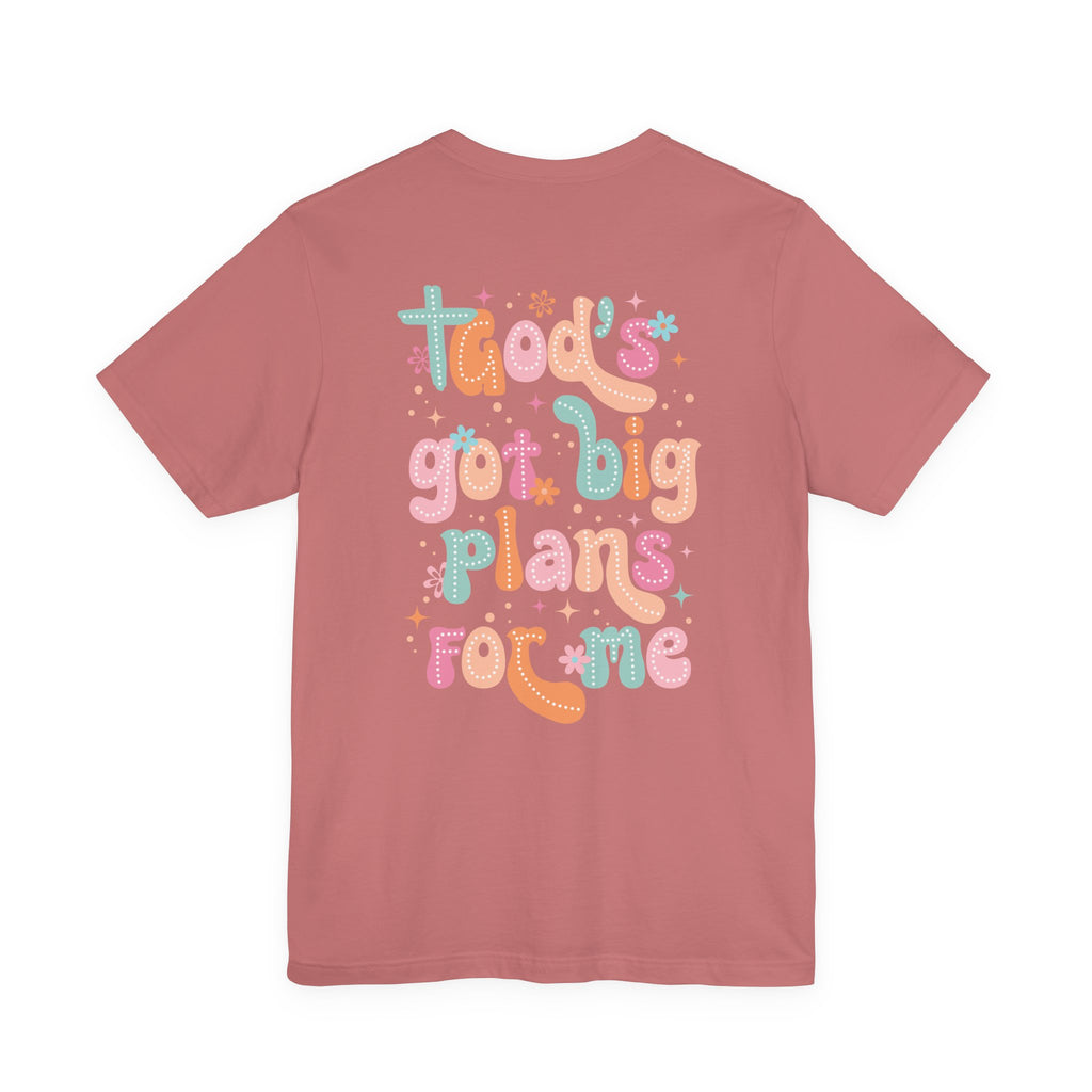 God's Got Big Plans For Me T-Shirt — Christian Mama Cross Tee