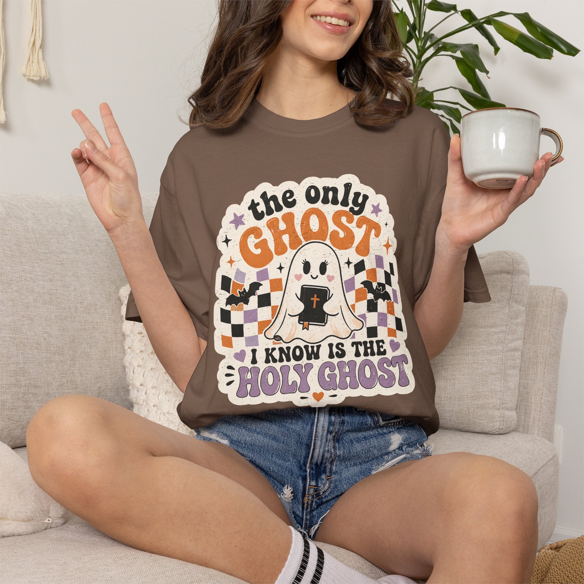 Holy Ghost Ghost Tee — "The Only Ghost I Know Is The Holy Ghost" Christian Halloween T-Shirt