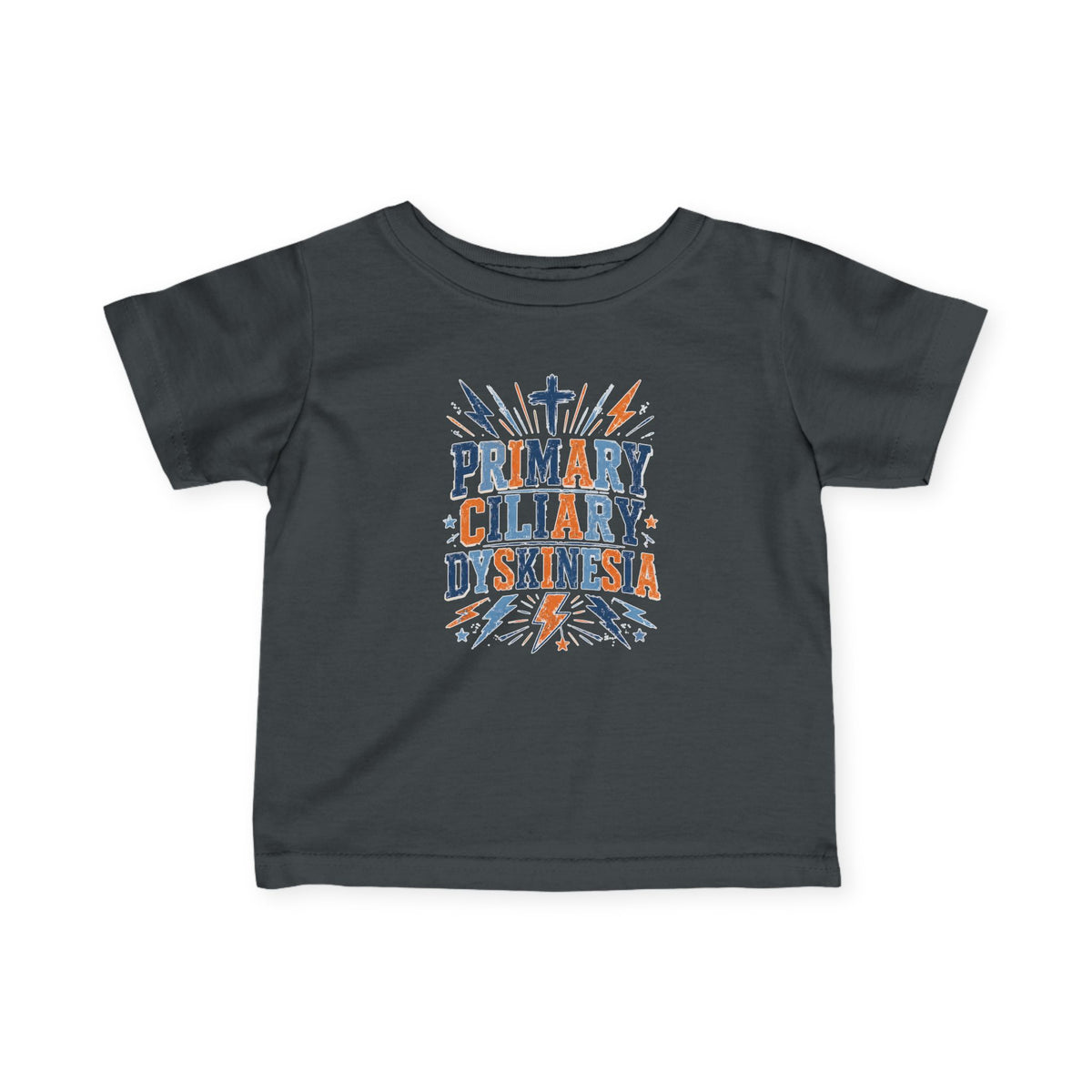 The Kade Primary Ciliary Dyskinesia Infant Tee — Awareness Baby T-Shirt (Text Design)