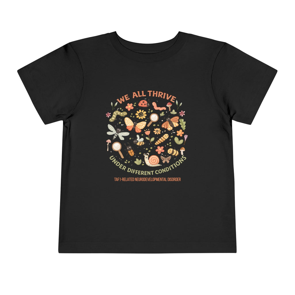 Toddler Tee — "We All Thrive" TAF-1 Neurodevelopmental Disorder Awareness Shirt