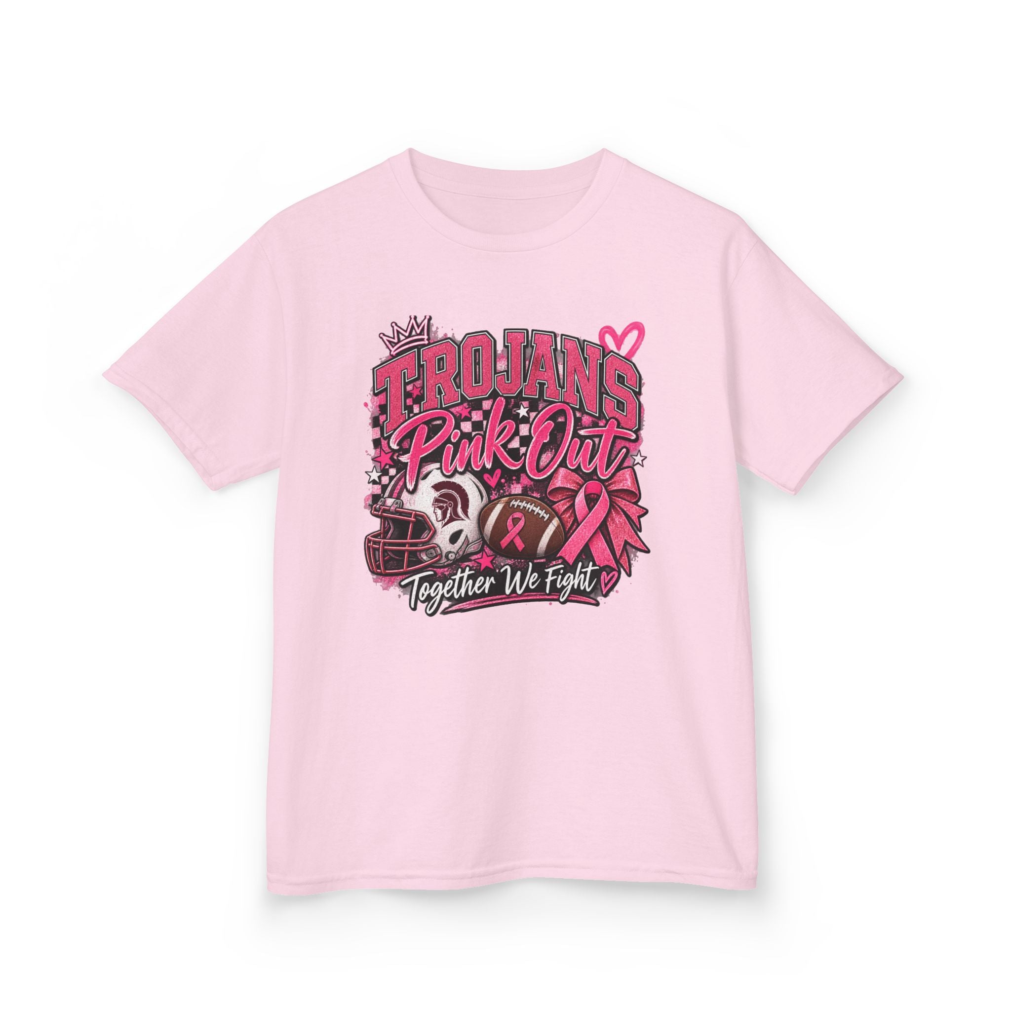 Kids Tee — Trojans Pink Out “Together We Fight” Breast Cancer Awareness