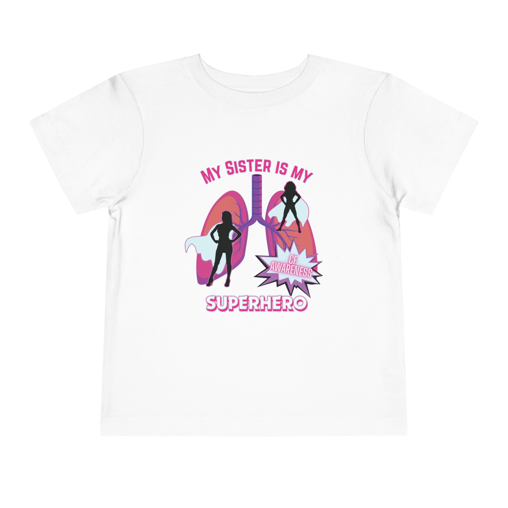 Toddler Tee - Sister Superhero Cystic Fibrosis Awareness