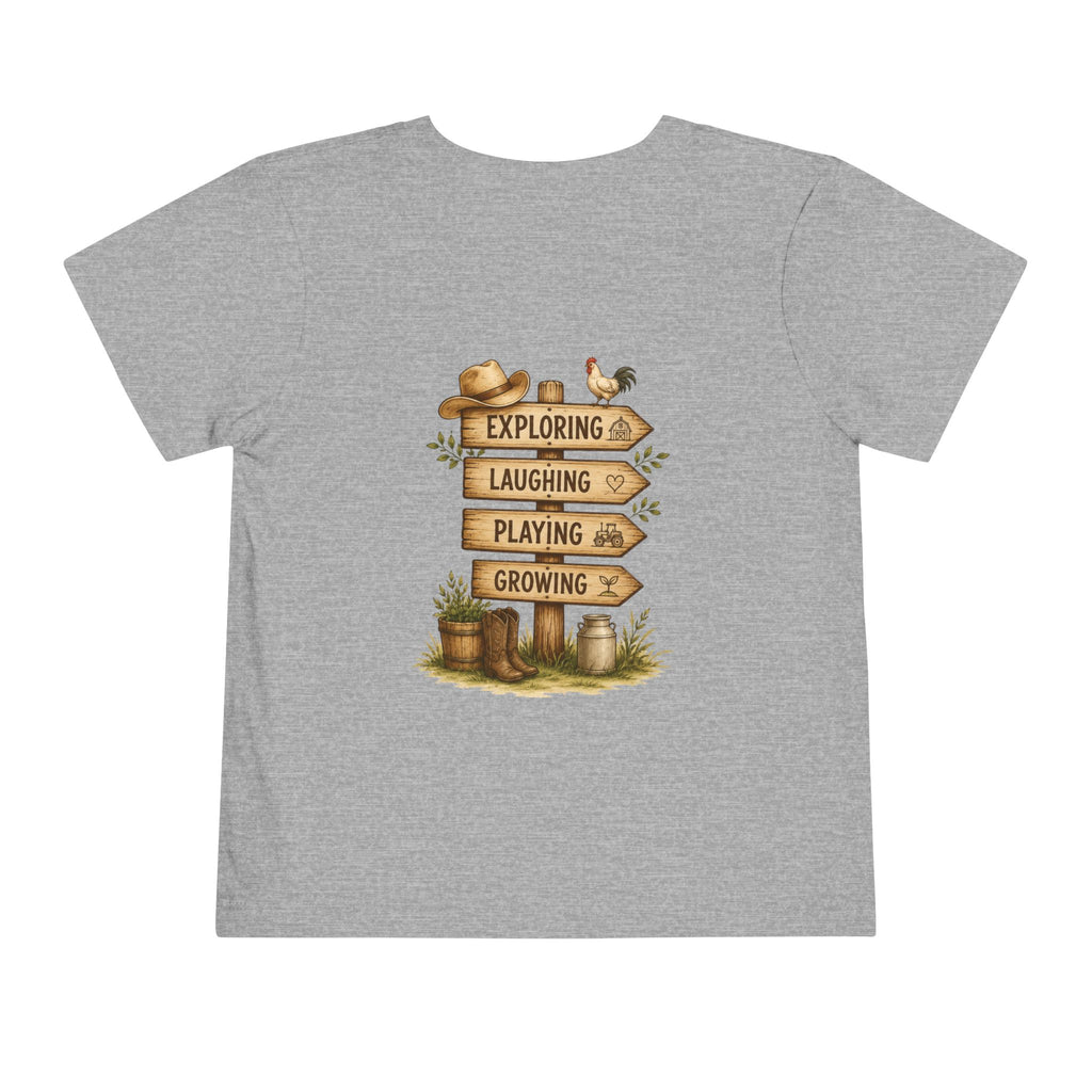 Grandkids Camp Toddler Tee — “with Nonnie & Papa G” Farm Adventure Shirt