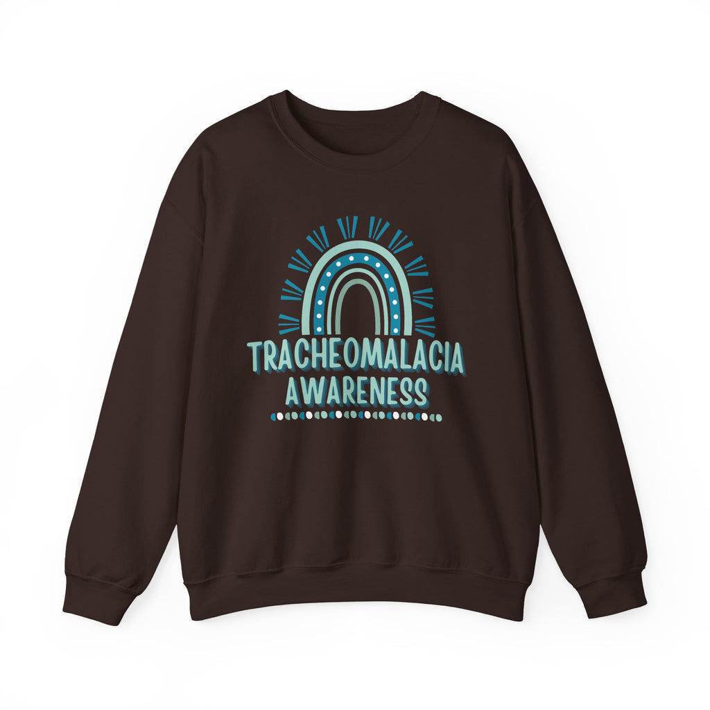 Tracheomalacia Awareness Crewneck — Teal Rainbow Support