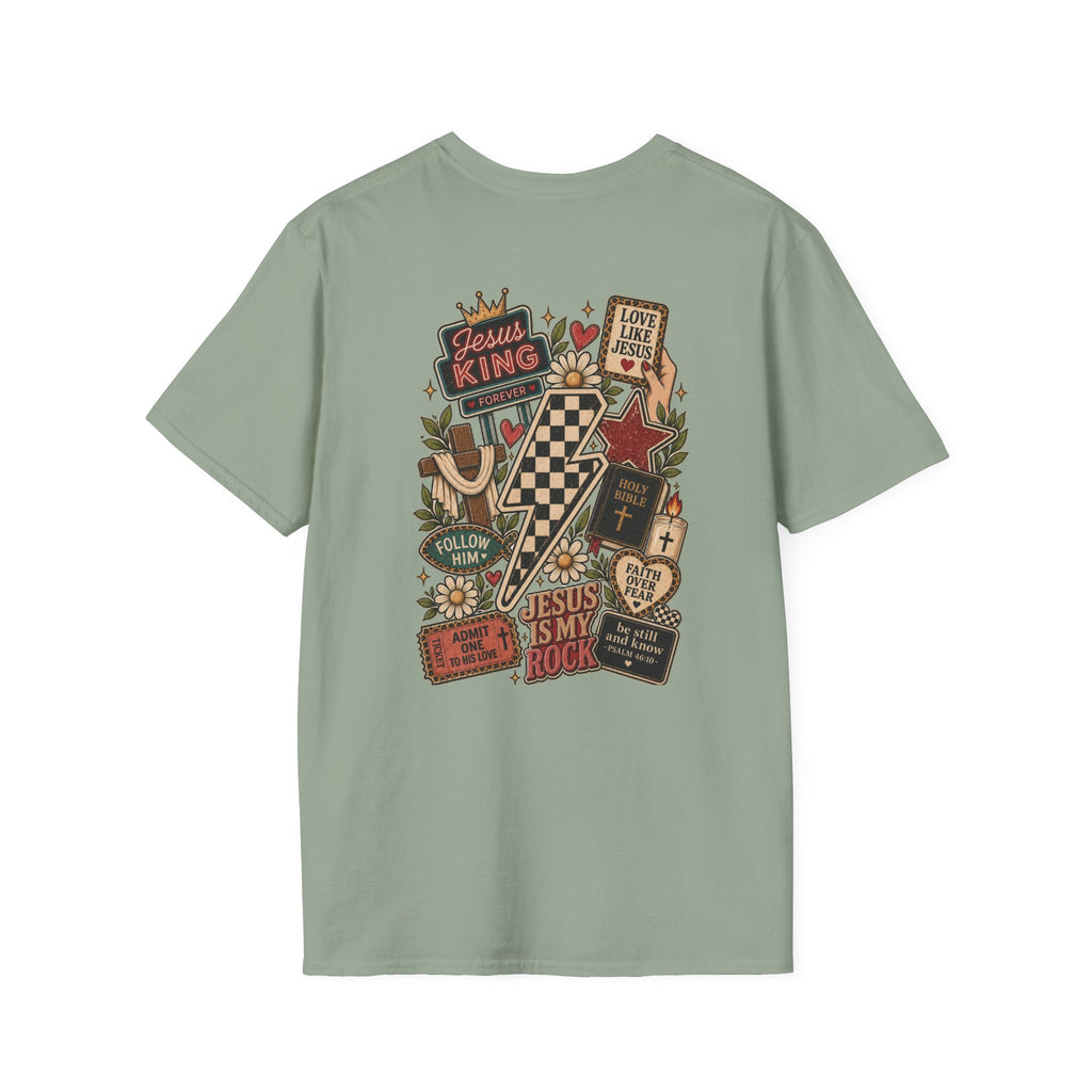 Jesus Is King T-Shirt — Retro Crown Faith Tee