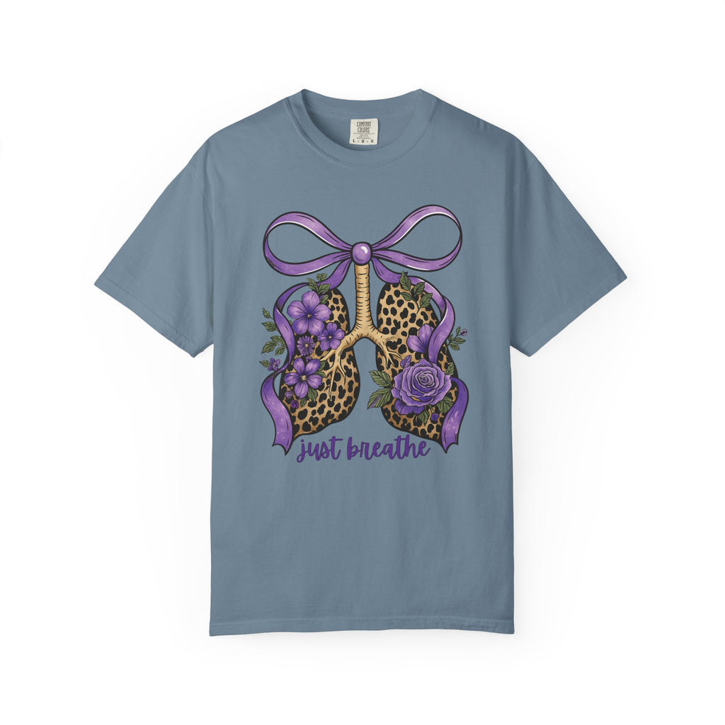 Garment-Dyed T-shirt - Just Breathe Wild Lungs