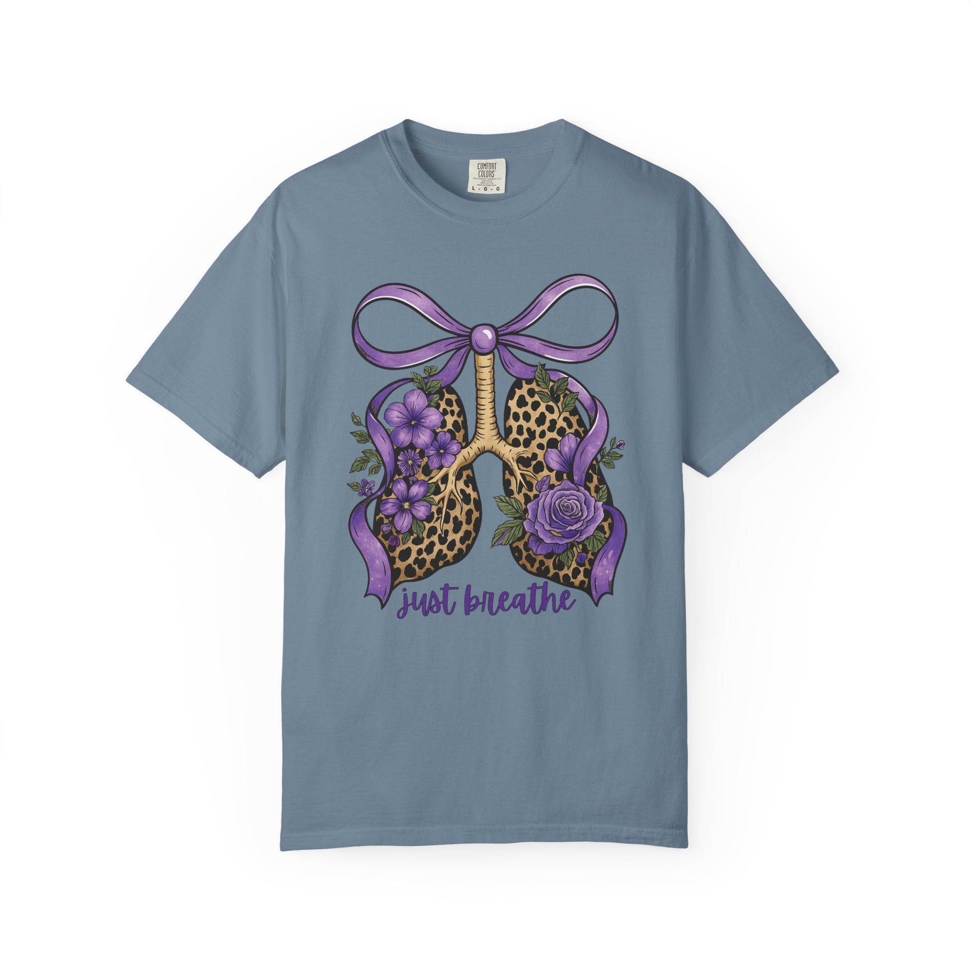Garment-Dyed T-shirt - Just Breathe Wild Lungs