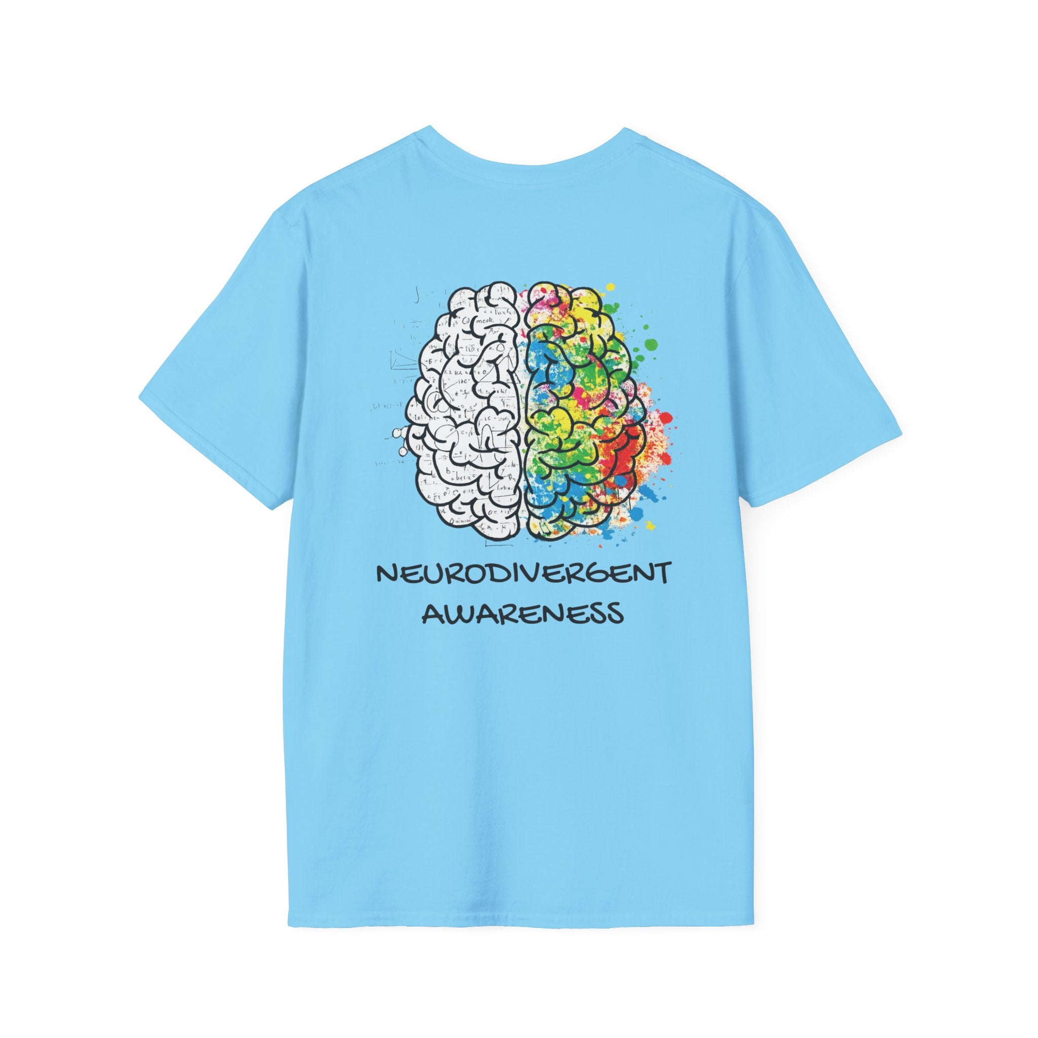 Neurodivergent Awareness T-Shirt — Colorful Brain Design