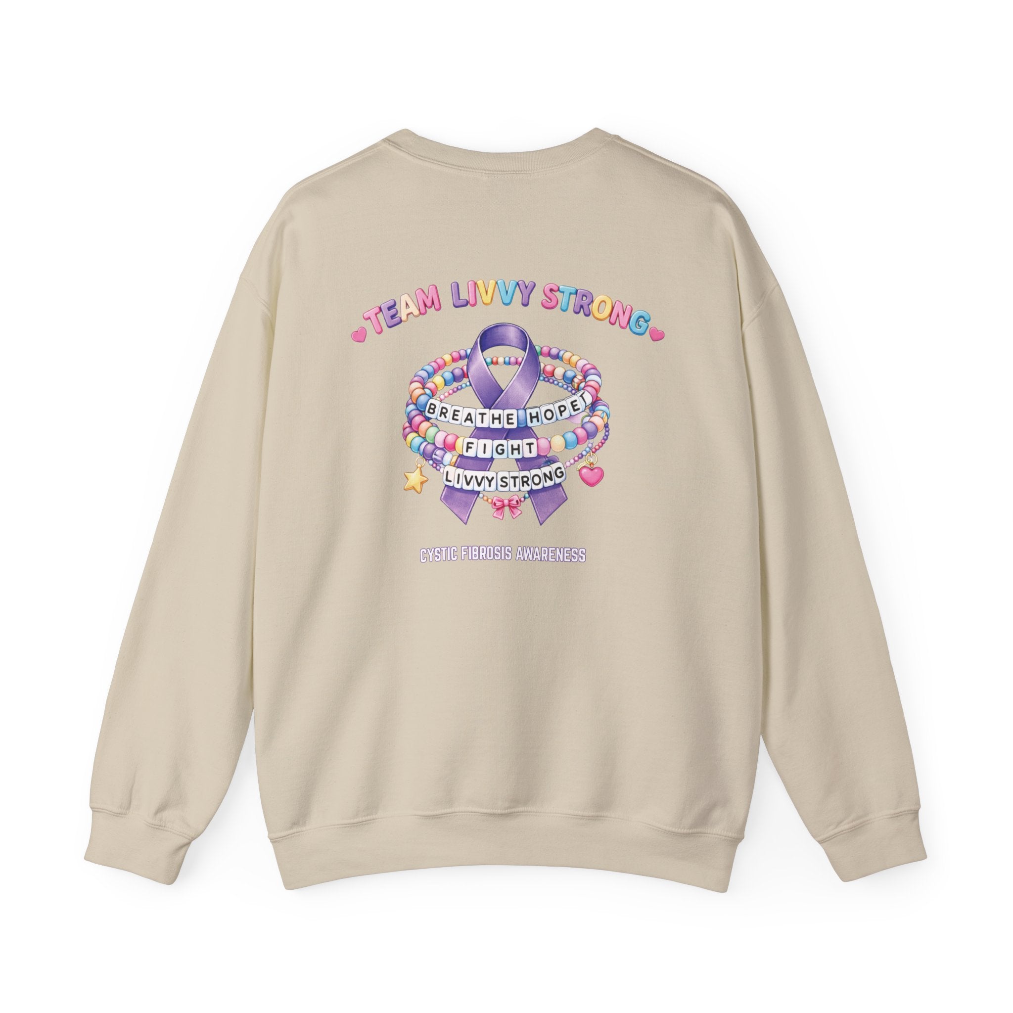 ADULT CREW Team Livvy Strong Fundraiser —CF Awareness CREWNECK