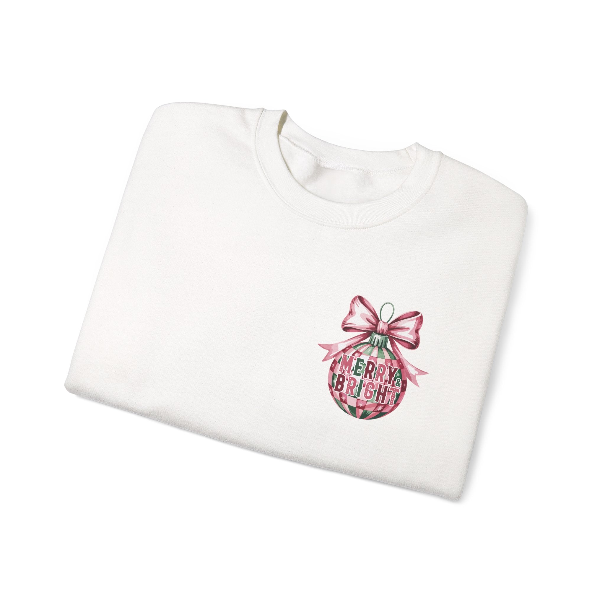 Holiday Patchwork Crewneck Sweatshirt — Merry & Bright