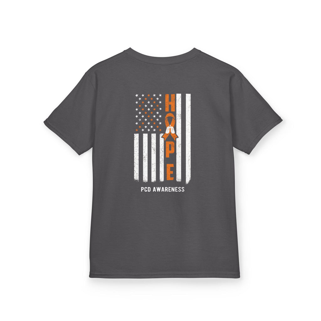 Kids Tee - Youth PCD Awareness Flag