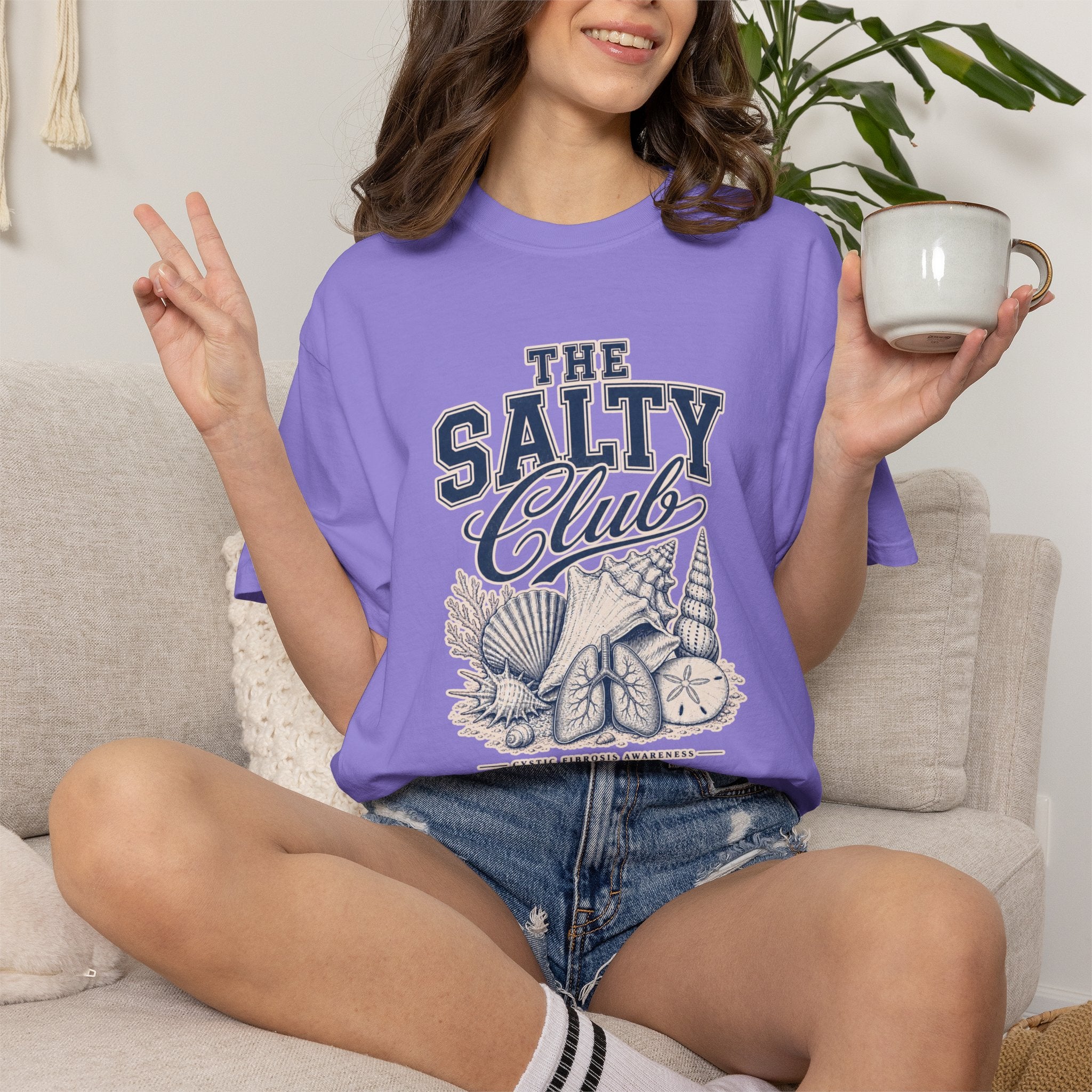 The Salty Club Beach T-Shirt — Nautical CF Awareness