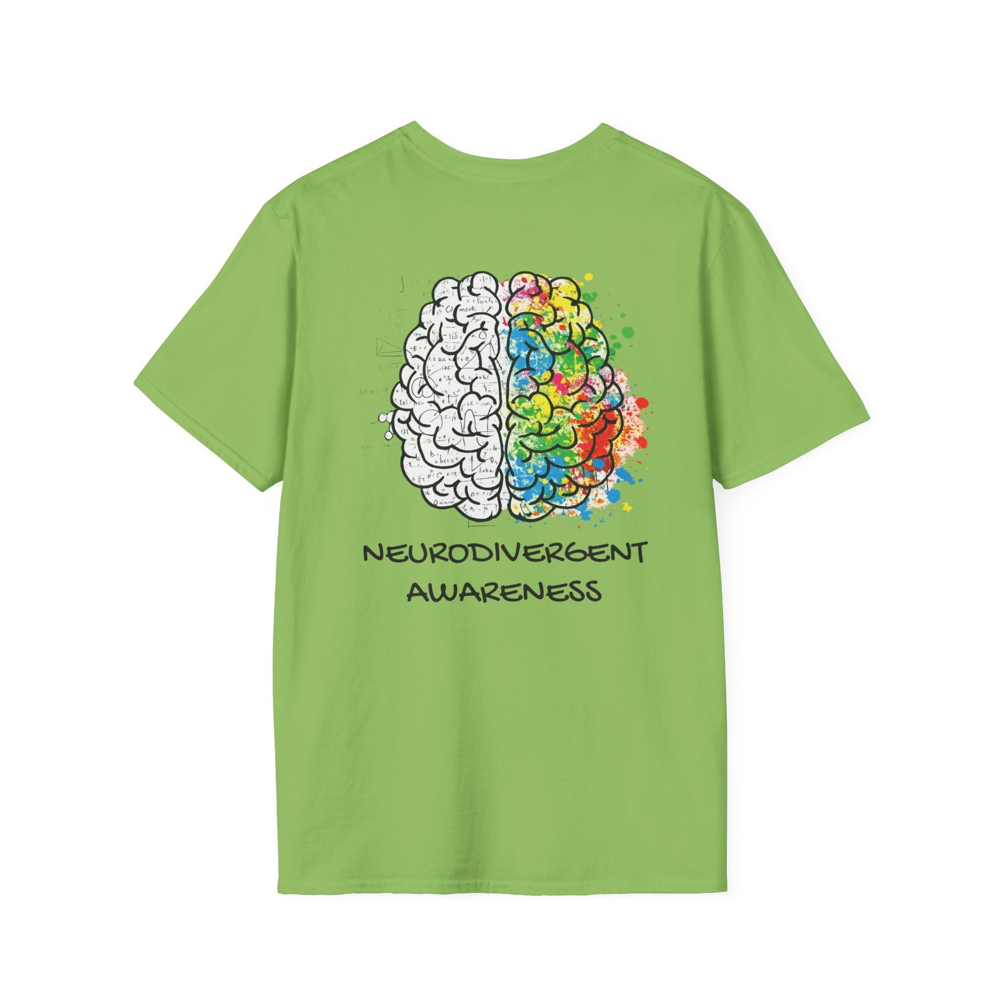 Neurodivergent Awareness T-Shirt — Colorful Brain Design