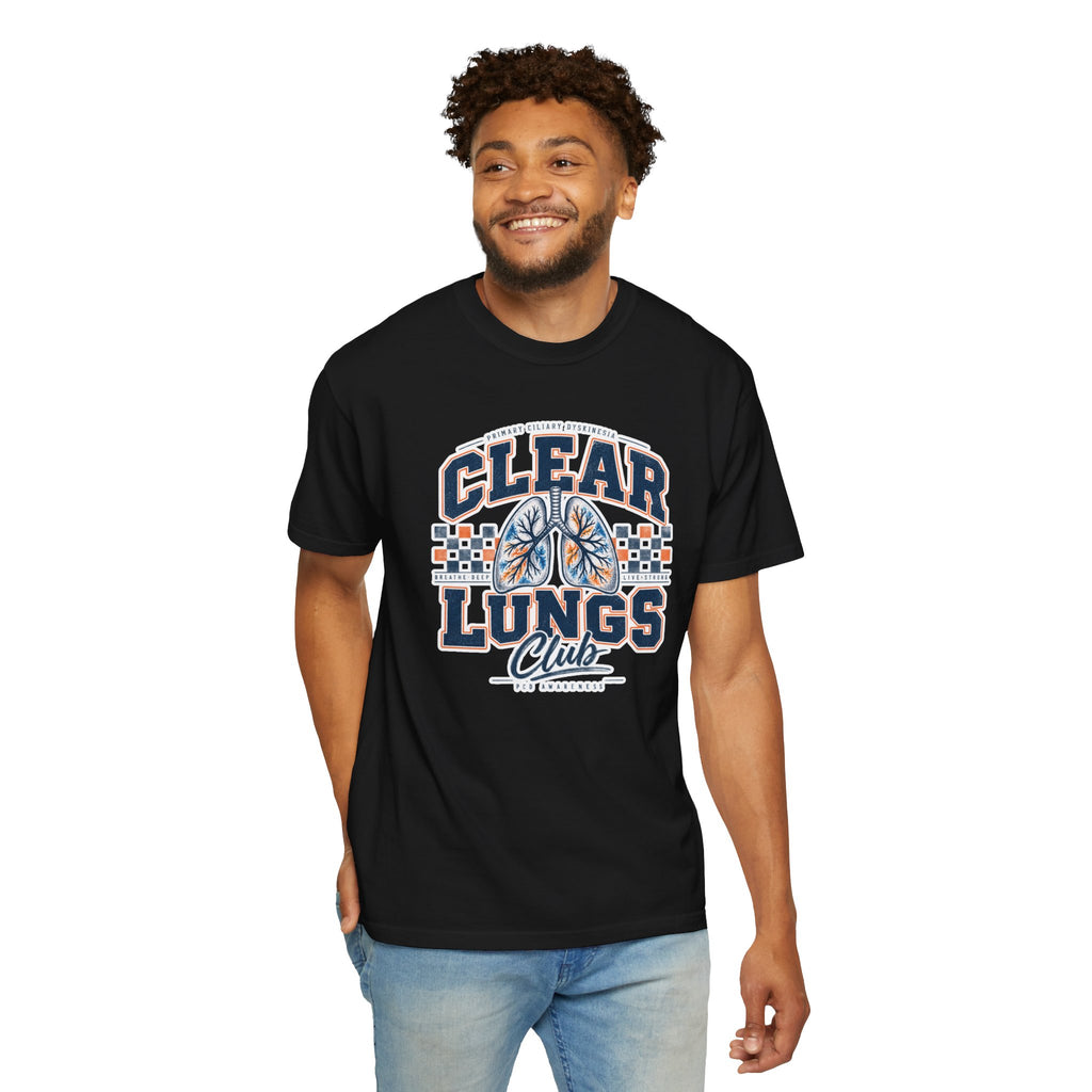 PCD Clear Lungs Club T-Shirt — Vintage Athletic Respiratory Health Tee