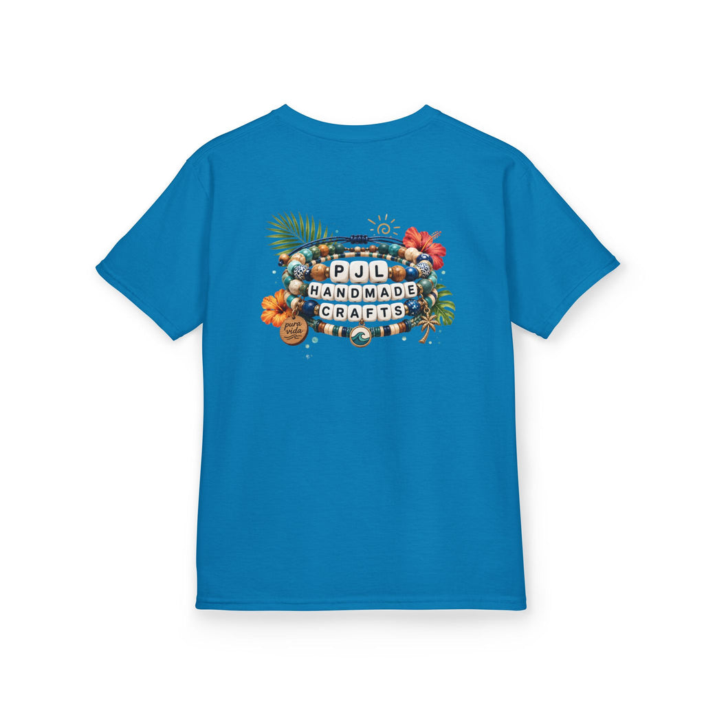 Kids Tee — PJL Handmade Crafts Tropical Floral Logo