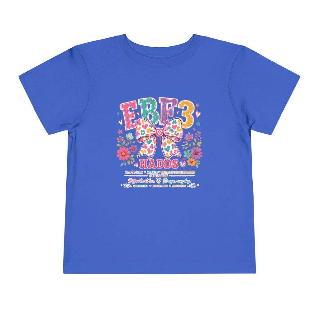 Toddler Tee — Colorful EBF3 HADDs Awareness Bow Design