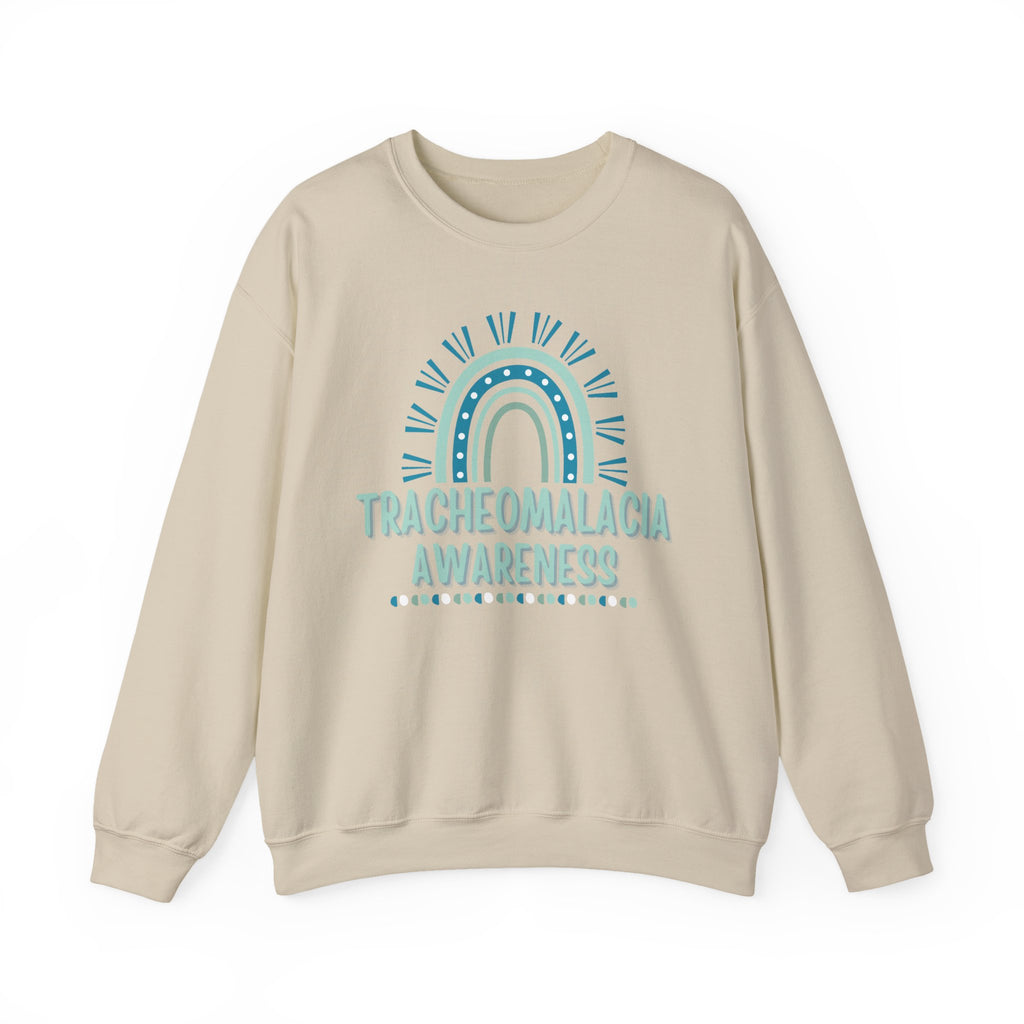 Tracheomalacia Awareness Crewneck — Teal Rainbow Support