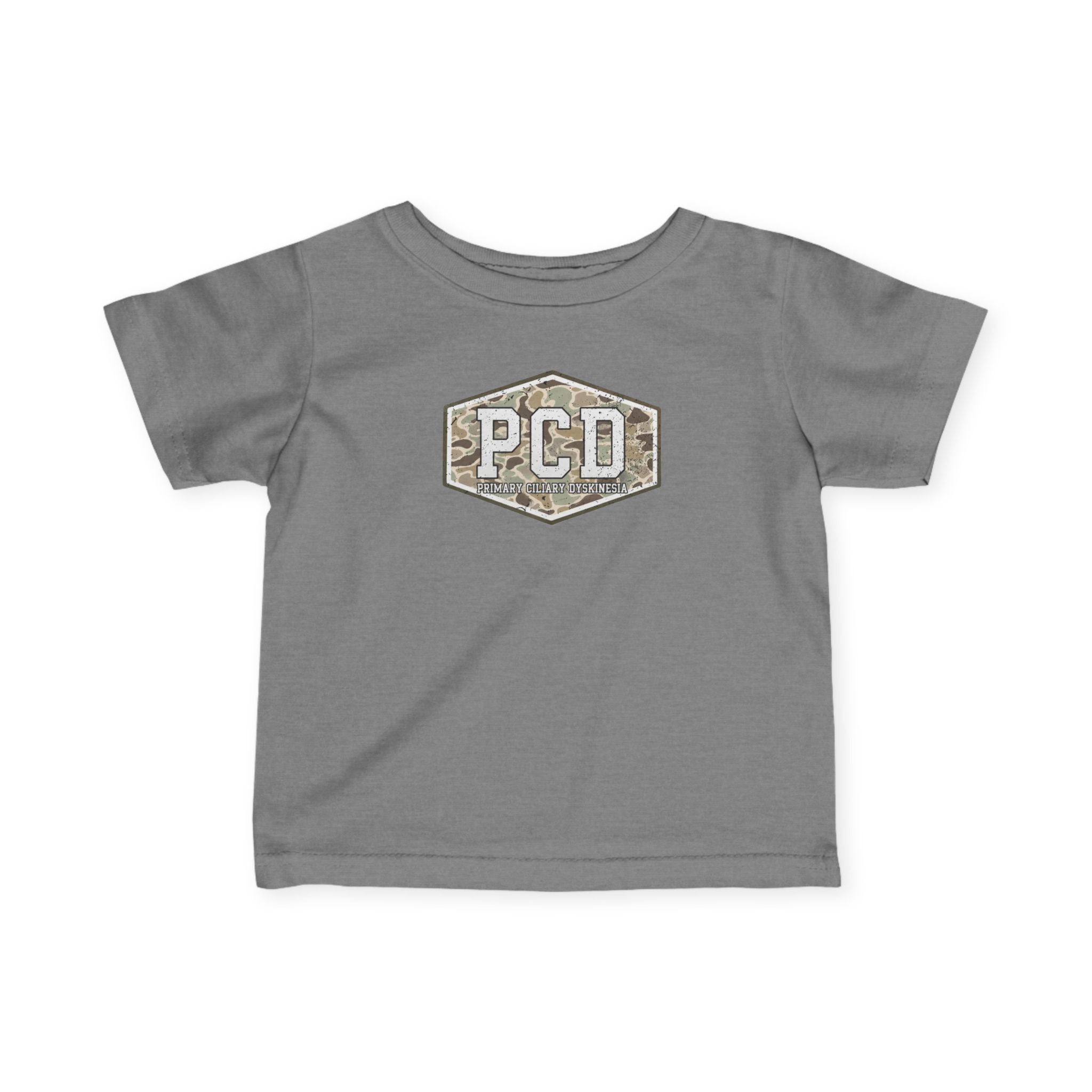 Infant PCD Camo Logo T-Shirt — Primary Ciliary Dyskinesia Awareness Tee