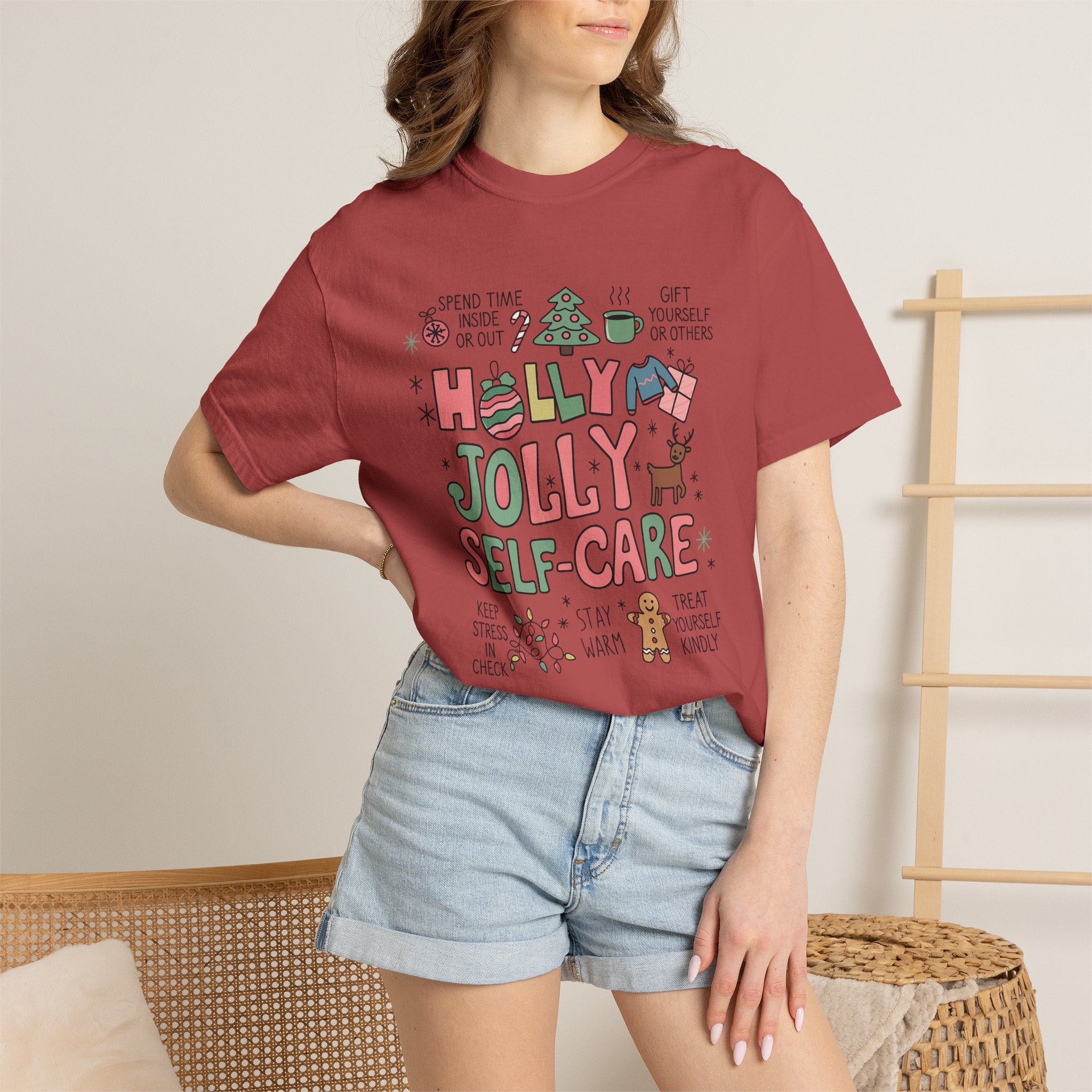 Christmas Self Care Tee — Holiday T-shirt