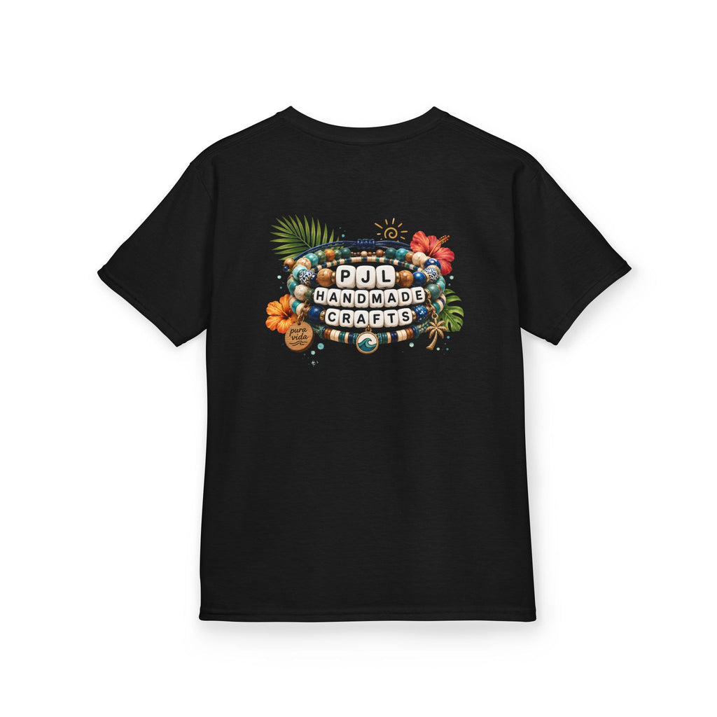 Kids Tee — PJL Handmade Crafts Tropical Floral Logo